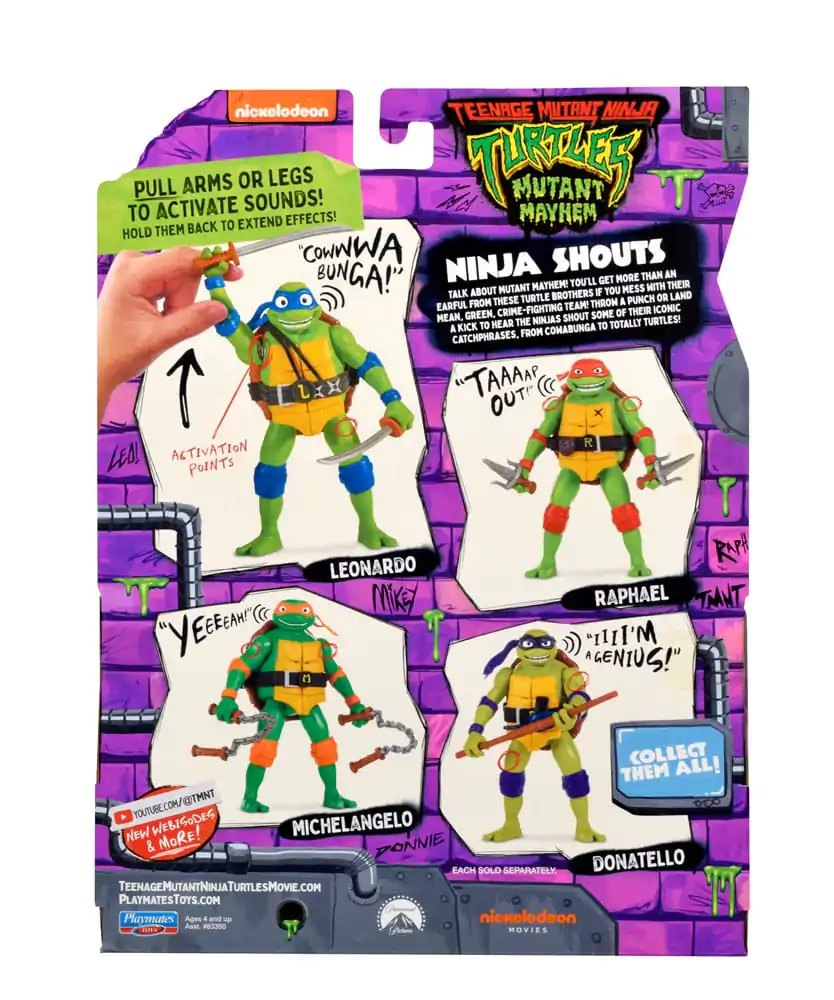 Teenage Mutant Ninja Turtles: Mutant Mayhem Ninja Shouts Akcijska figura Leonardo 14 cm fotografija izdelka