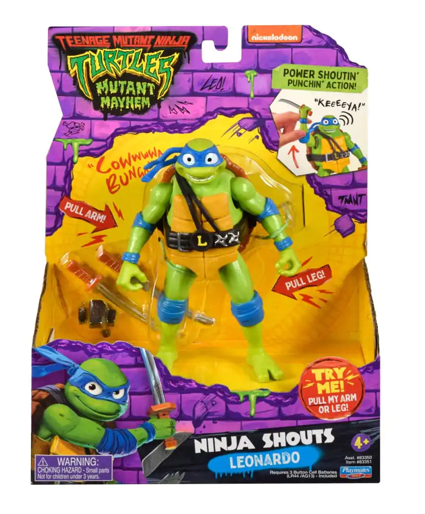 Teenage Mutant Ninja Turtles: Mutant Mayhem Ninja Shouts Akcijska figura Leonardo 14 cm fotografija izdelka
