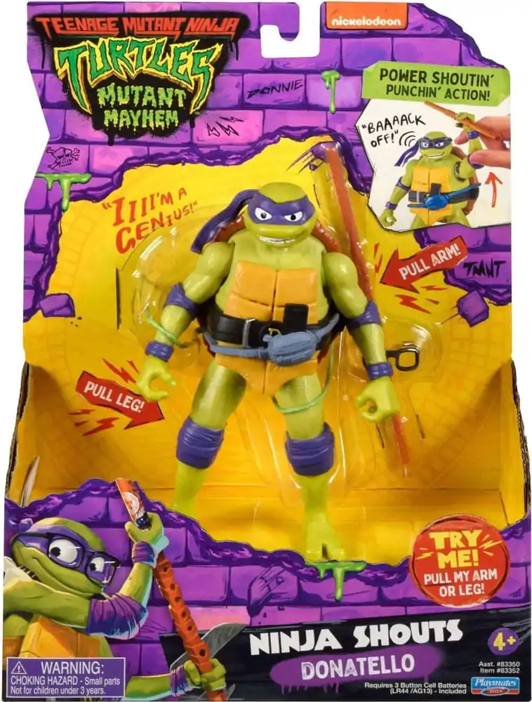 Teenage Mutant Ninja Turtles: Mutant Mayhem Ninja Shouts Akcijska figura Donatello 14 cm fotografija izdelka