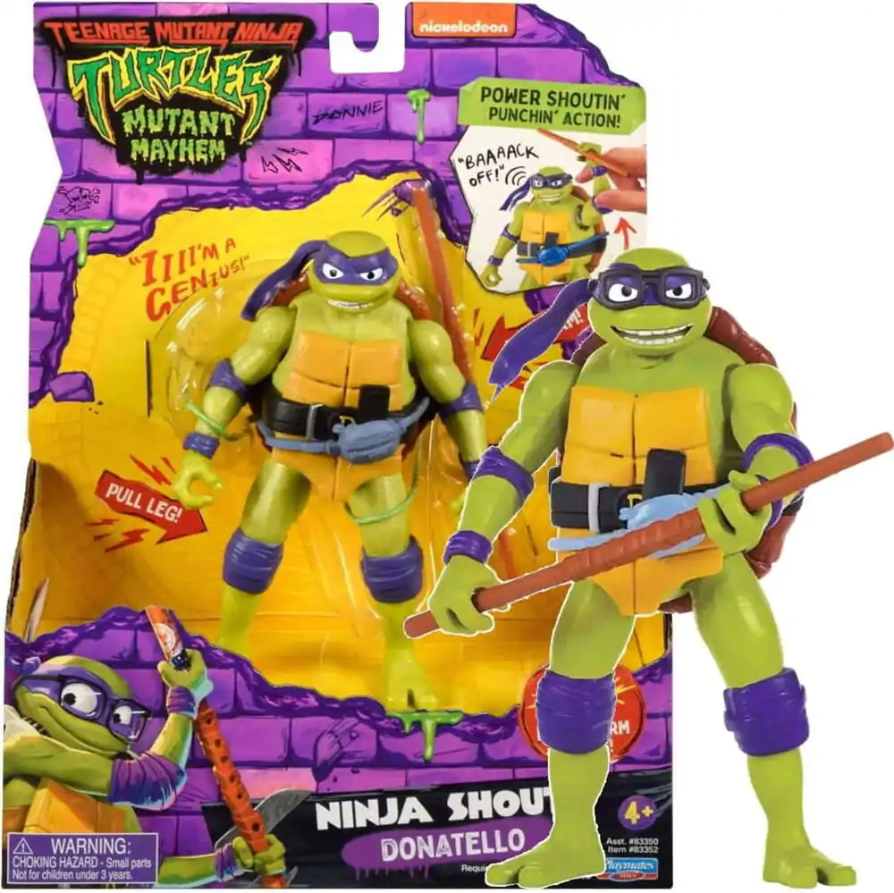 Teenage Mutant Ninja Turtles: Mutant Mayhem Ninja Shouts Akcijska figura Donatello 14 cm fotografija izdelka