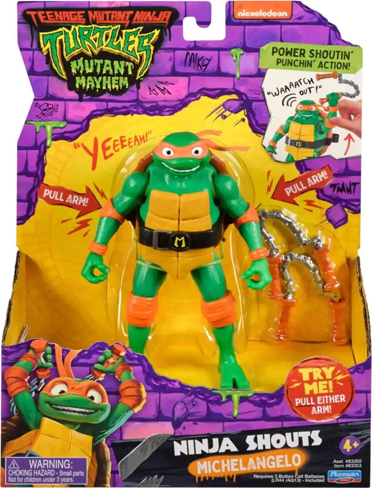 Teenage Mutant Ninja Turtles: Mutant Mayhem Ninja Shouts Akcijska figura Michelangelo 14 cm fotografija izdelka