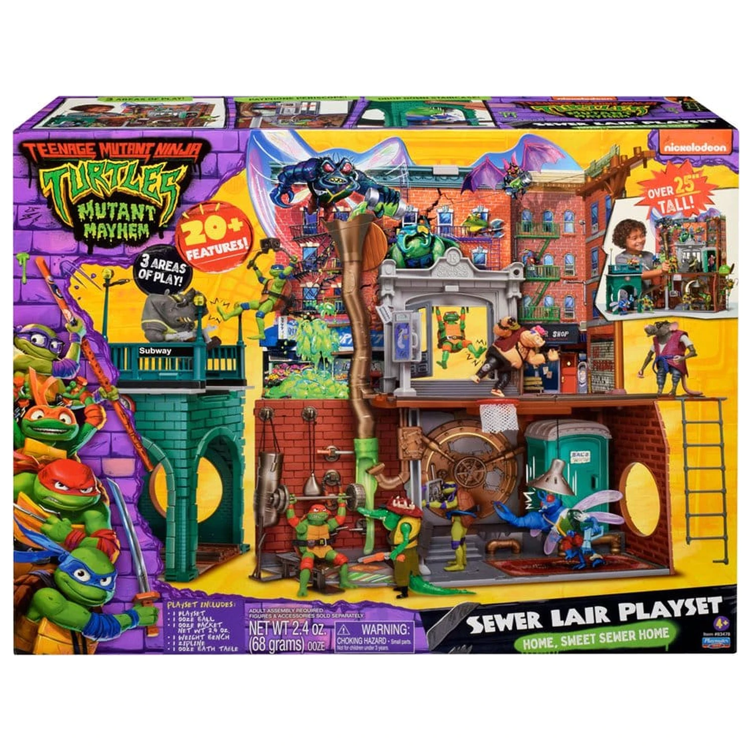 Teenage Mutant Ninja Turtles: Mutant Mayhem Igralni komplet Kanalizacijsko skrivališče Nova različica fotografija izdelka