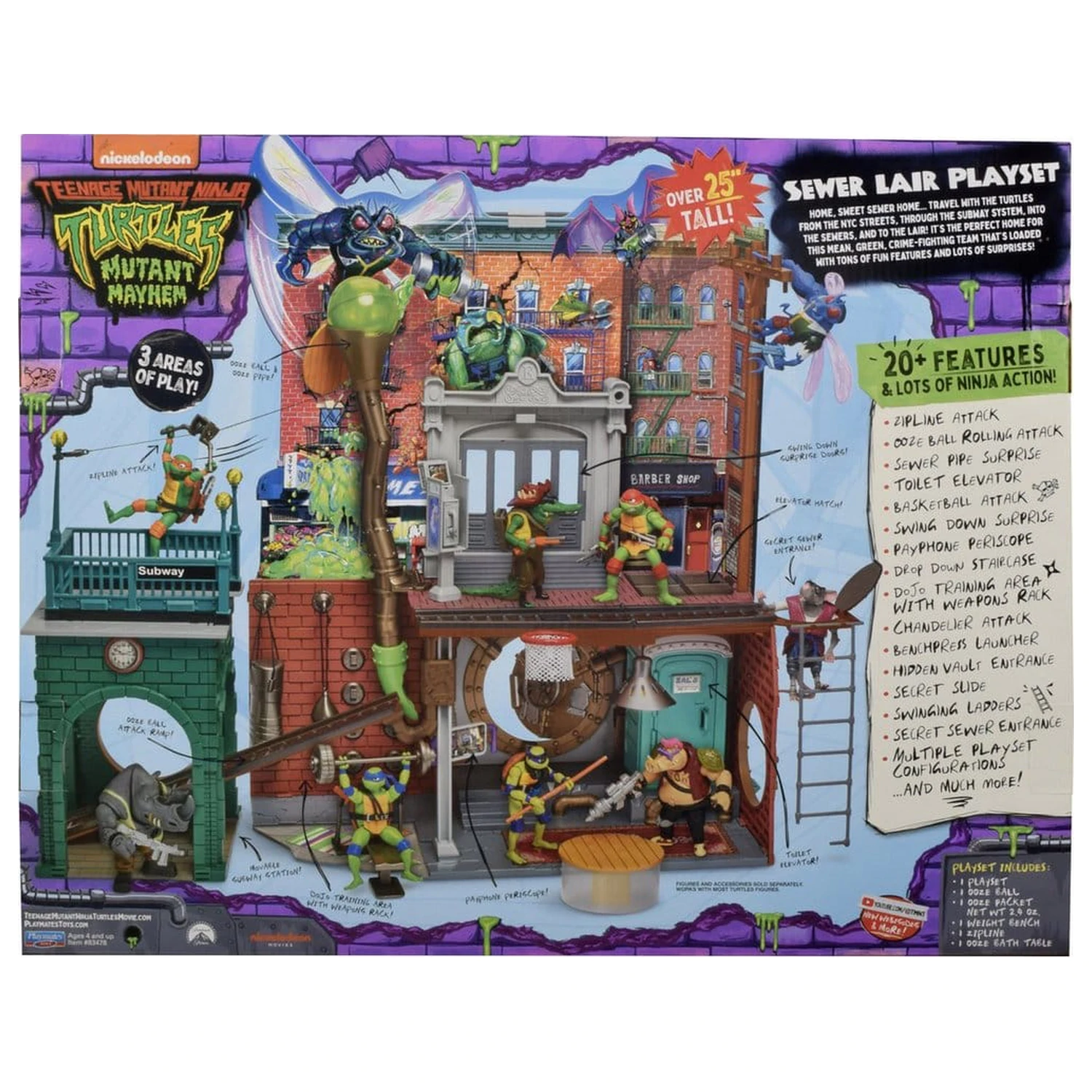 Teenage Mutant Ninja Turtles: Mutant Mayhem Igralni komplet Kanalizacijsko skrivališče Nova različica fotografija izdelka