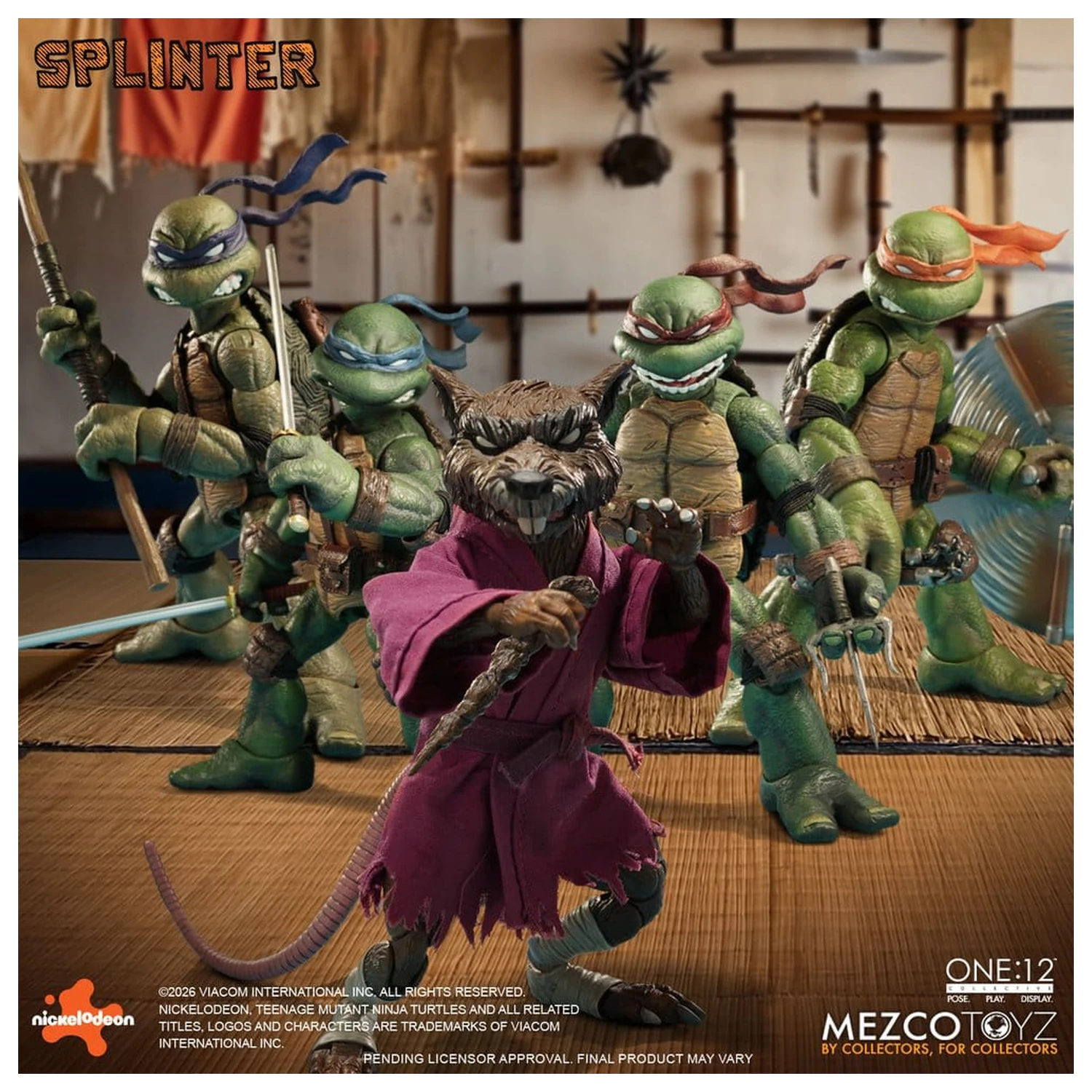 Teenage Mutant Ninja Turtles One:12 Collective Akcijska figura 1/12 Splinter 17 cm fotografija izdelka