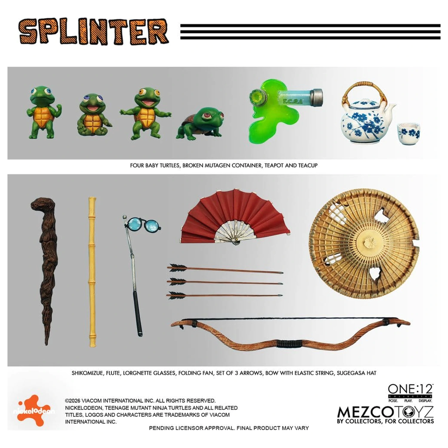 Teenage Mutant Ninja Turtles One:12 Collective Akcijska figura 1/12 Splinter 17 cm fotografija izdelka