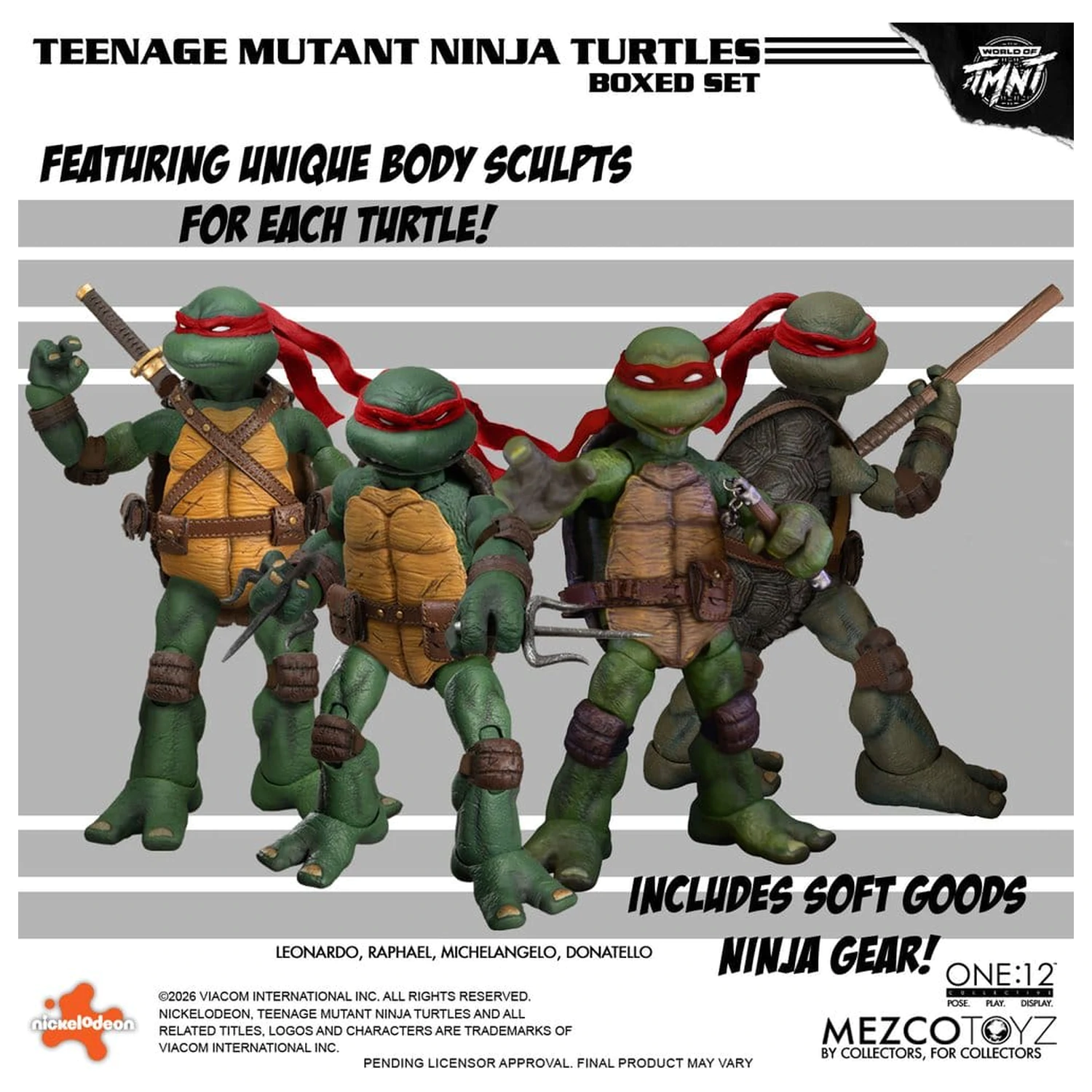 Teenage Mutant Ninja Turtles One:12 Collective akcijske figure 1/12 v škatli, komplet, 17 cm fotografija izdelka