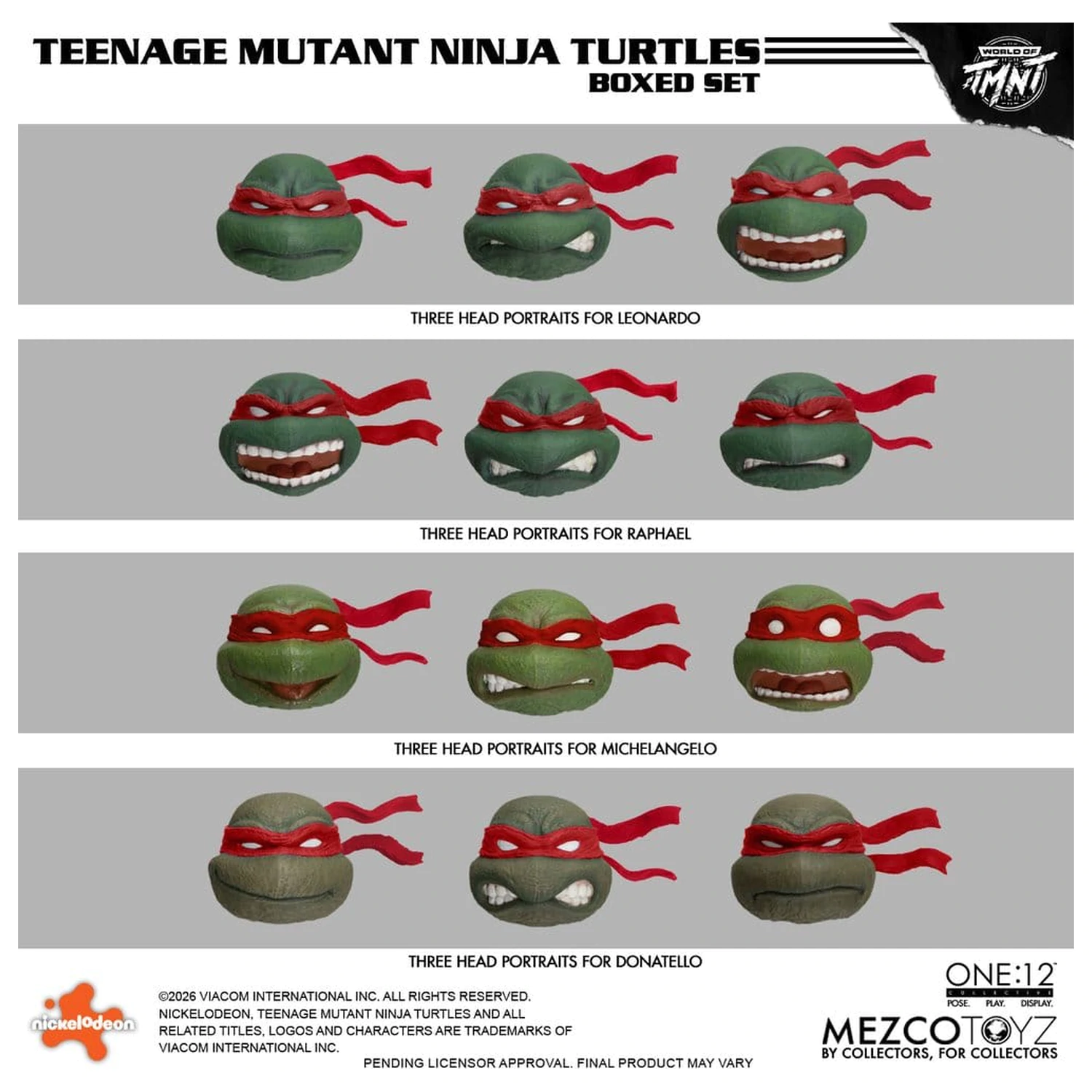 Teenage Mutant Ninja Turtles One:12 Collective akcijske figure 1/12 v škatli, komplet, 17 cm fotografija izdelka