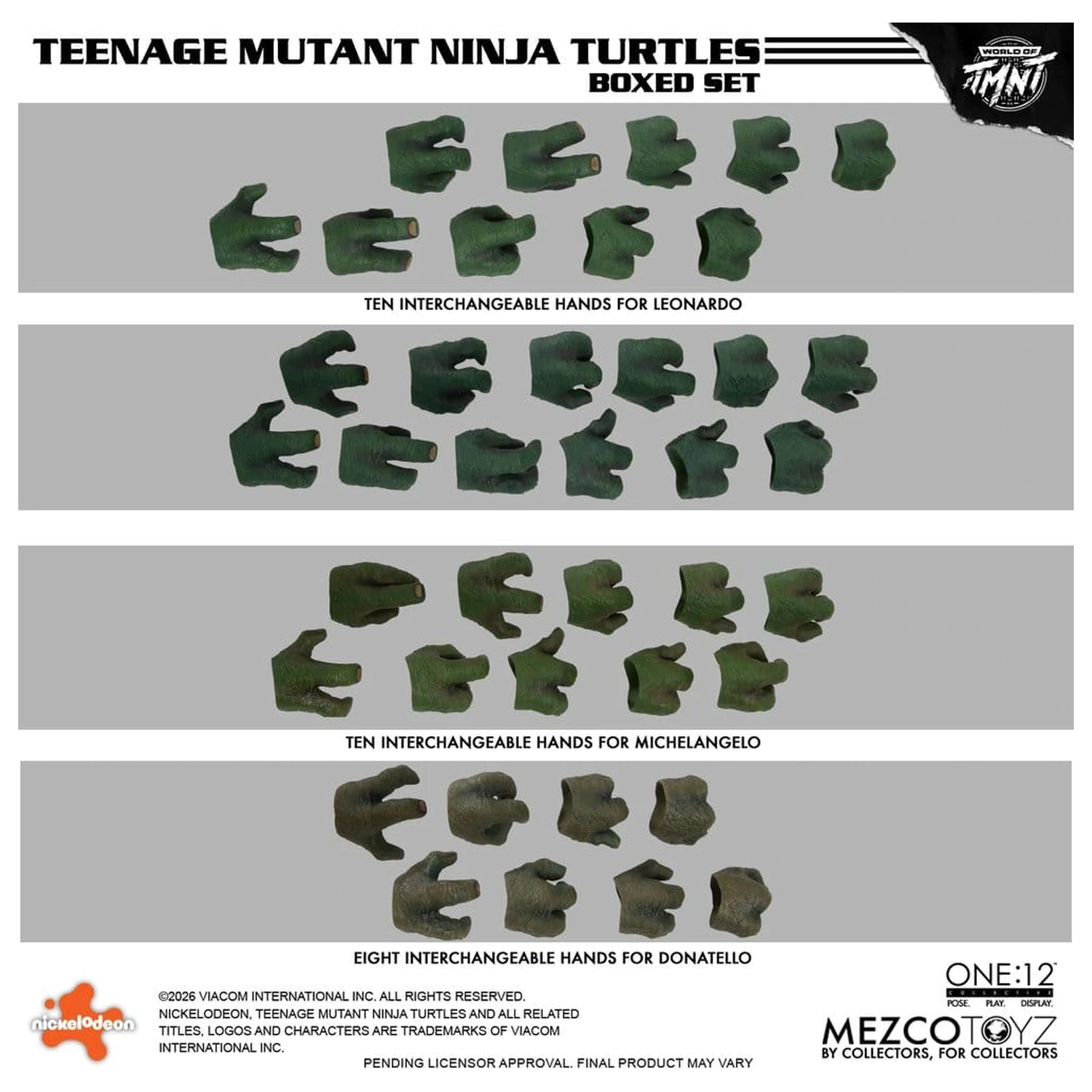 Teenage Mutant Ninja Turtles One:12 Collective akcijske figure 1/12 v škatli, komplet, 17 cm fotografija izdelka