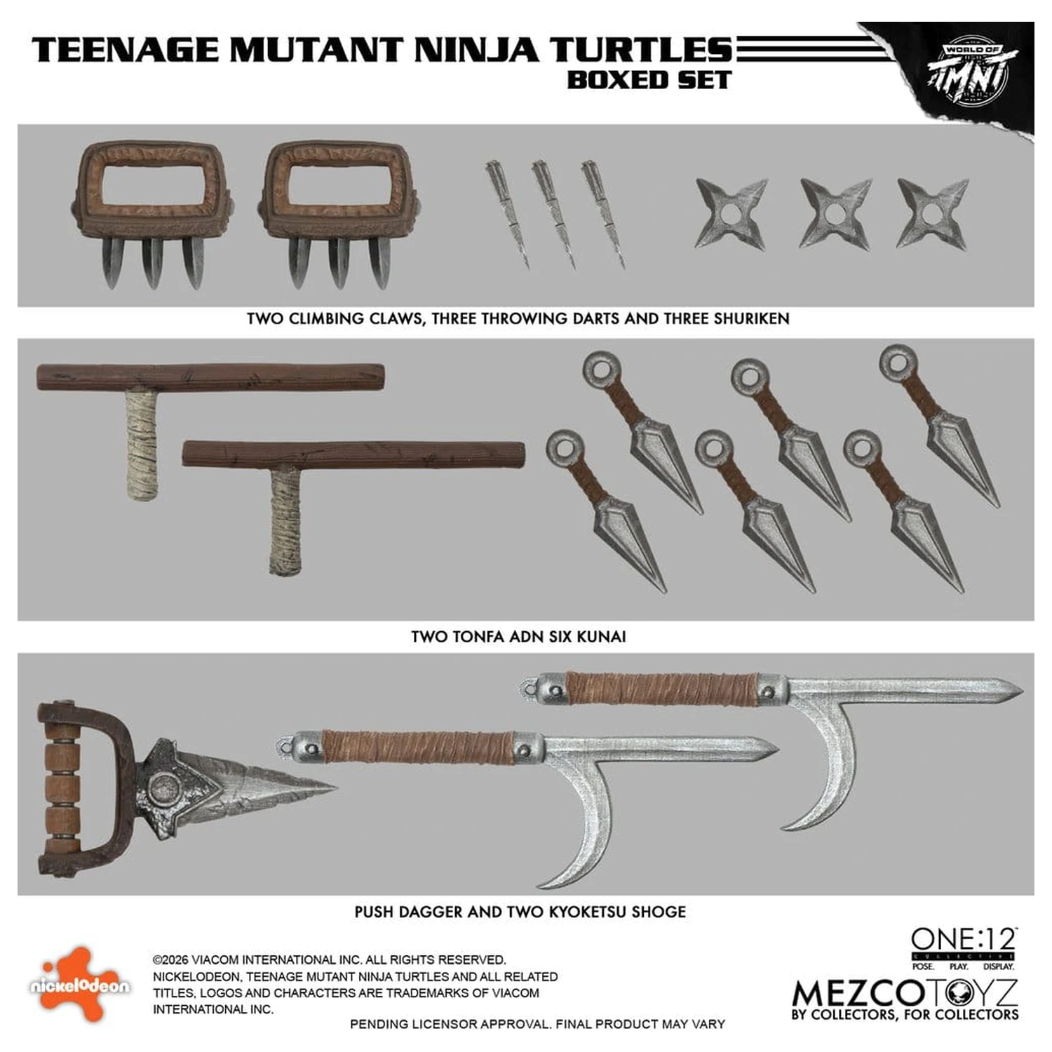 Teenage Mutant Ninja Turtles One:12 Collective akcijske figure 1/12 v škatli, komplet, 17 cm fotografija izdelka