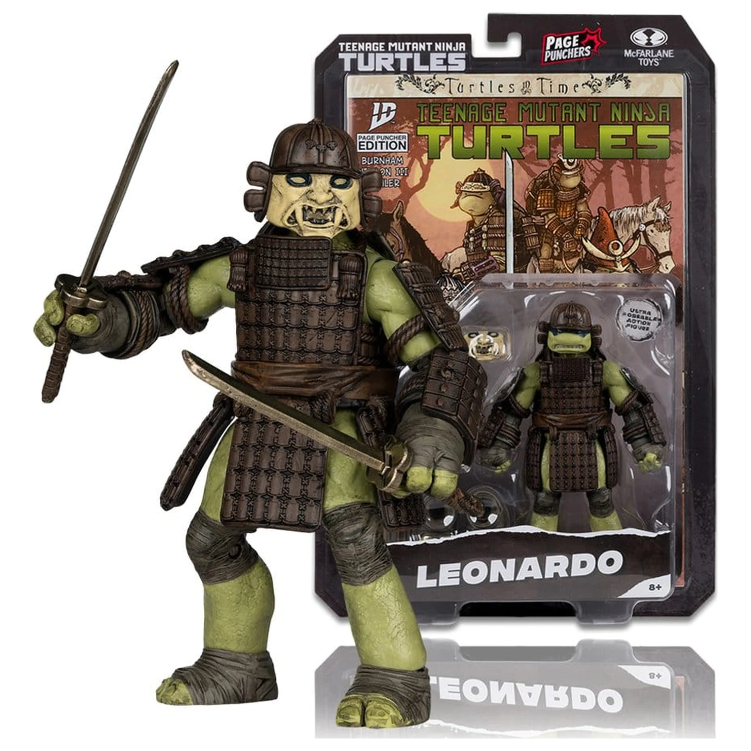 Teenage Mutant Ninja Turtles Page Punchers akcijska figura Leonardo (Turtles in Time) 13 cm fotografija izdelka