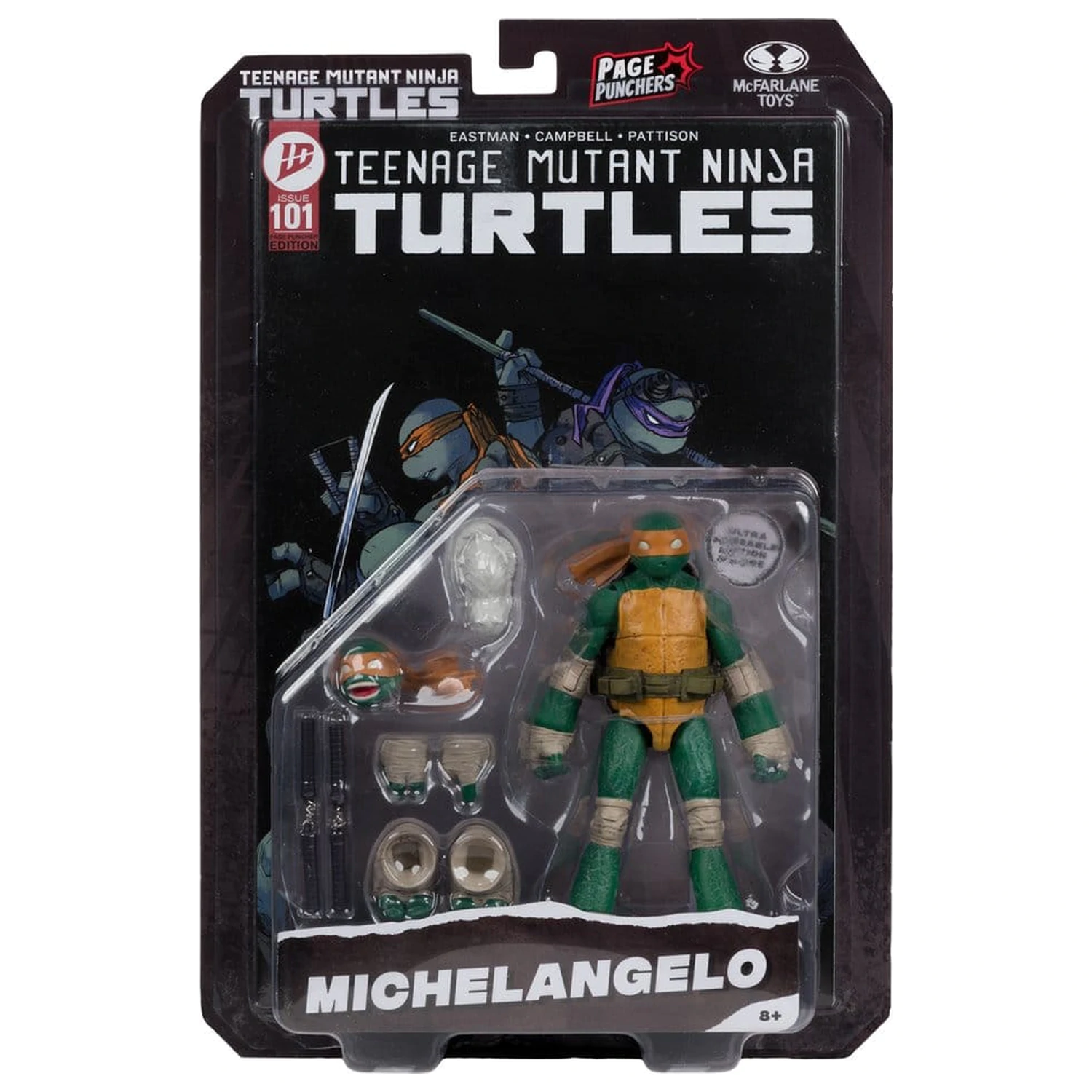 Teenage Mutant Ninja Turtles Page Punchers akcijska figura Michelangelo 13 cm fotografija izdelka