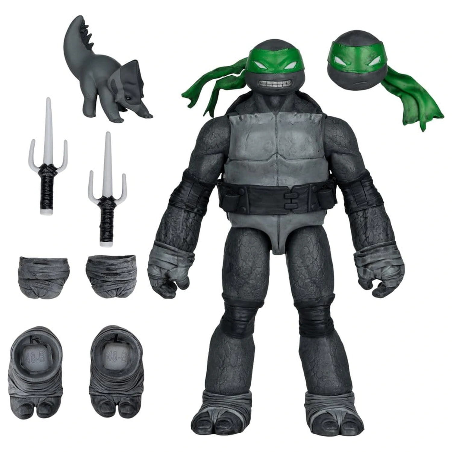 Teenage Mutant Ninja Turtles Page Punchers akcijska figura (črno bela in zelena) (Red Platinum Edition) 13 cm fotografija izdelka