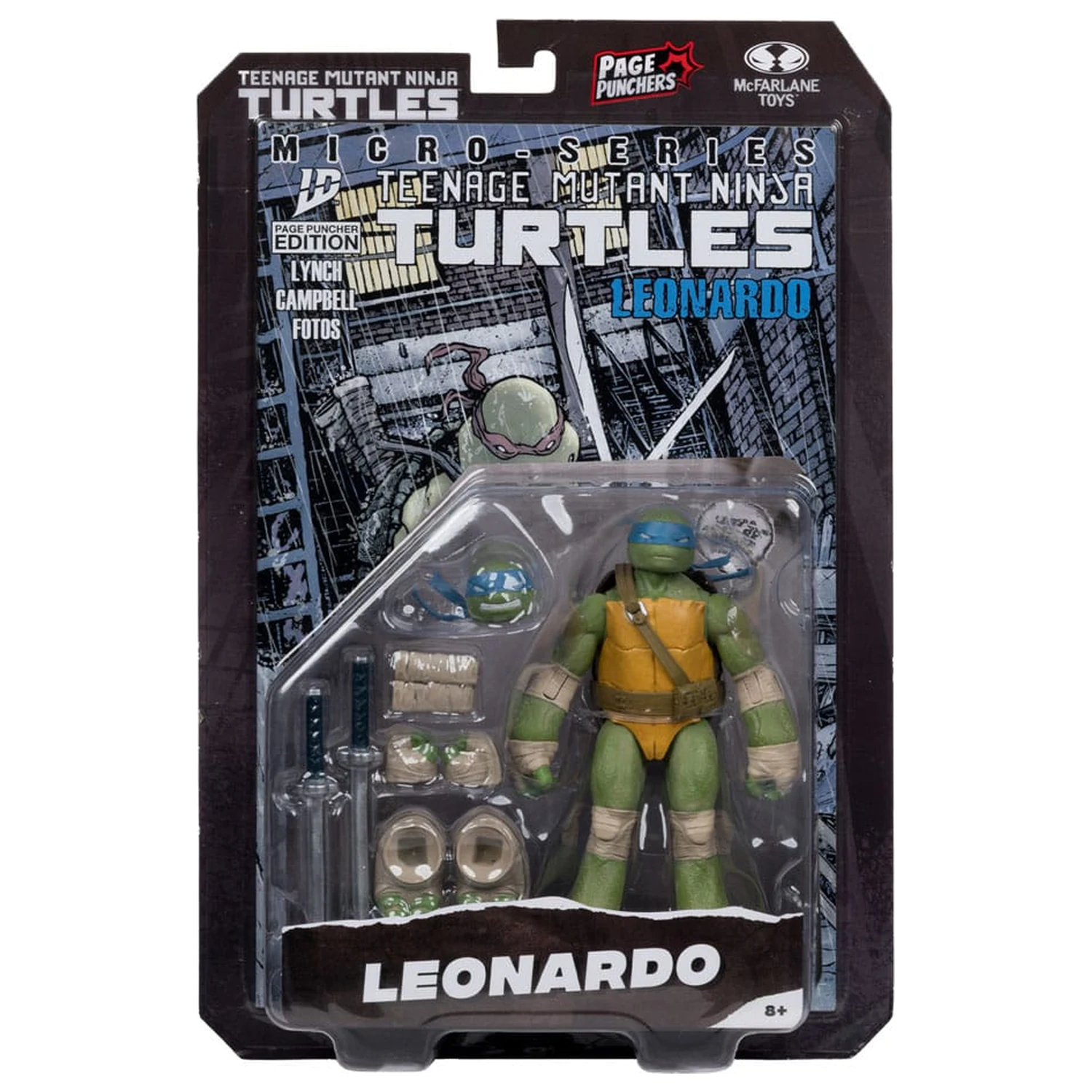 Teenage Mutant Ninja Turtles Page Punchers akcijska figura Leonardo 13 cm fotografija izdelka