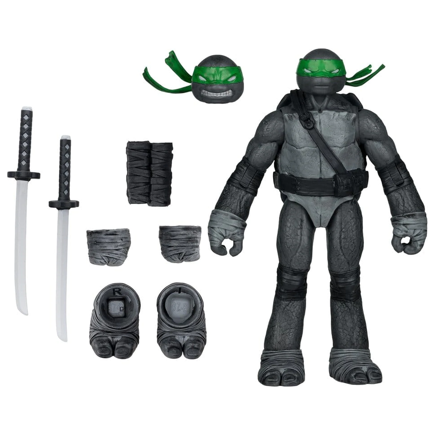 Teenage Mutant Ninja Turtles Page Punchers figurica Leonardo (črno-bela in zelena) (Red Platinum Edition) 13 cm fotografija izdelka