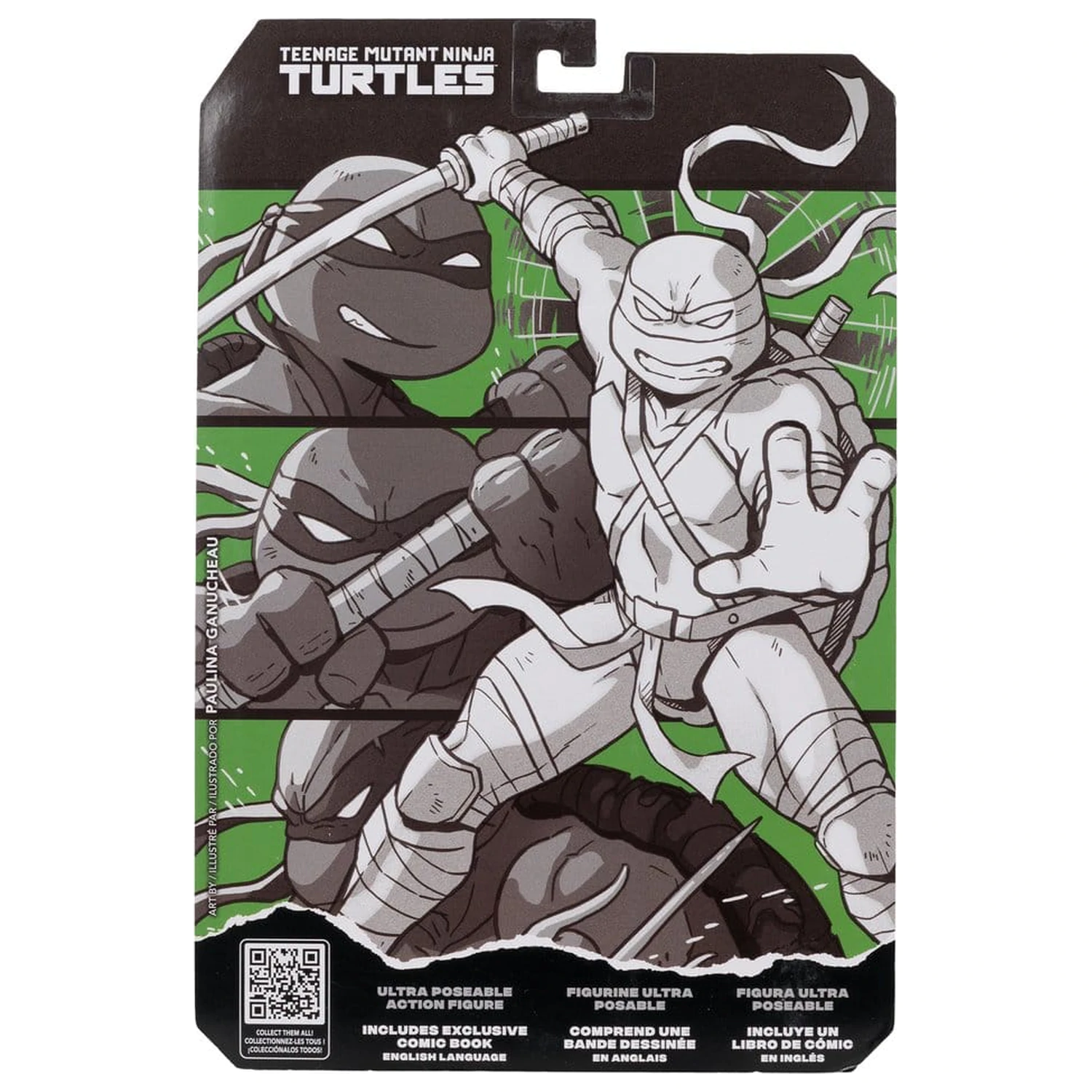 Teenage Mutant Ninja Turtles Page Punchers figurica Leonardo (črno-bela in zelena) (Red Platinum Edition) 13 cm fotografija izdelka