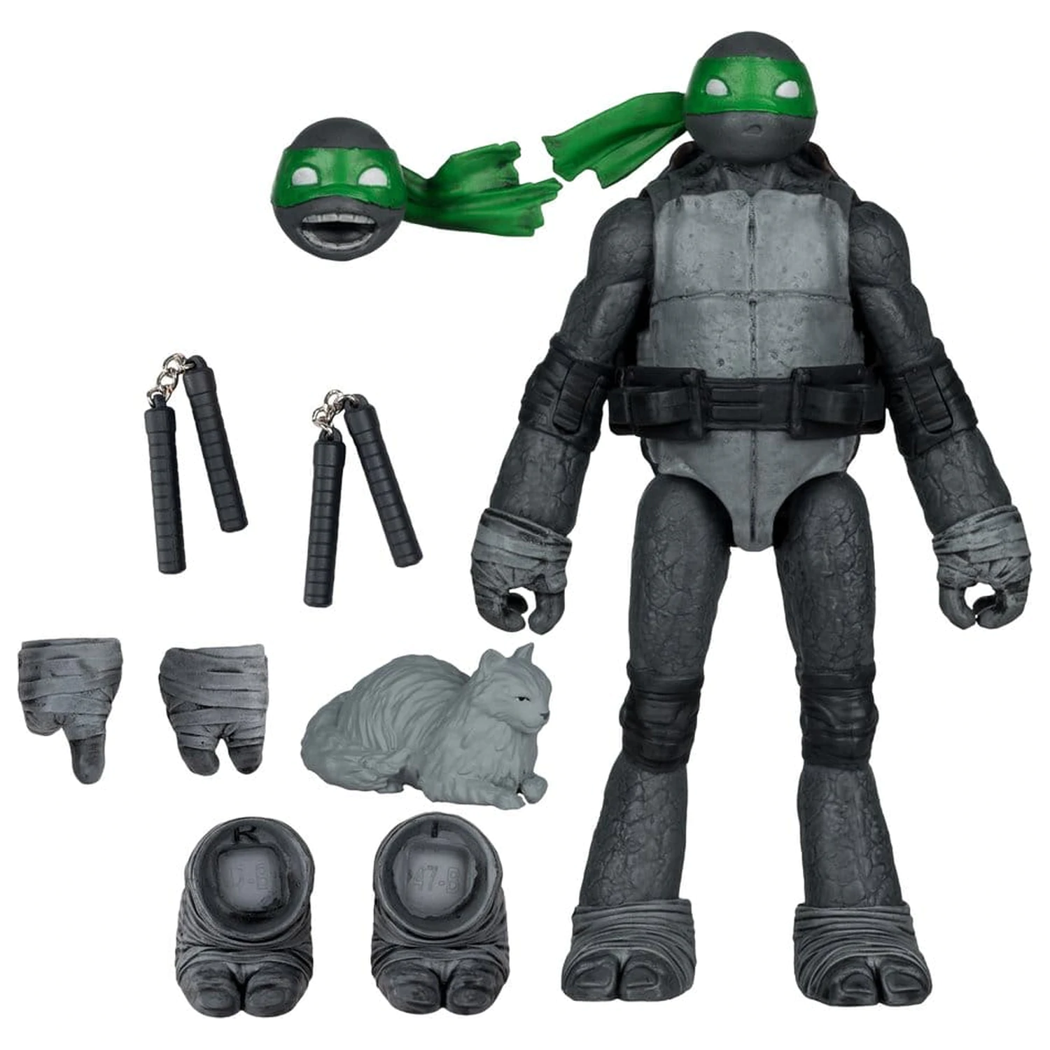 Teenage Mutant Ninja Turtles Page Punchers figurica Michelangelo (črno bela in zelena) (Red Platinum Edition) 13 cm fotografija izdelka