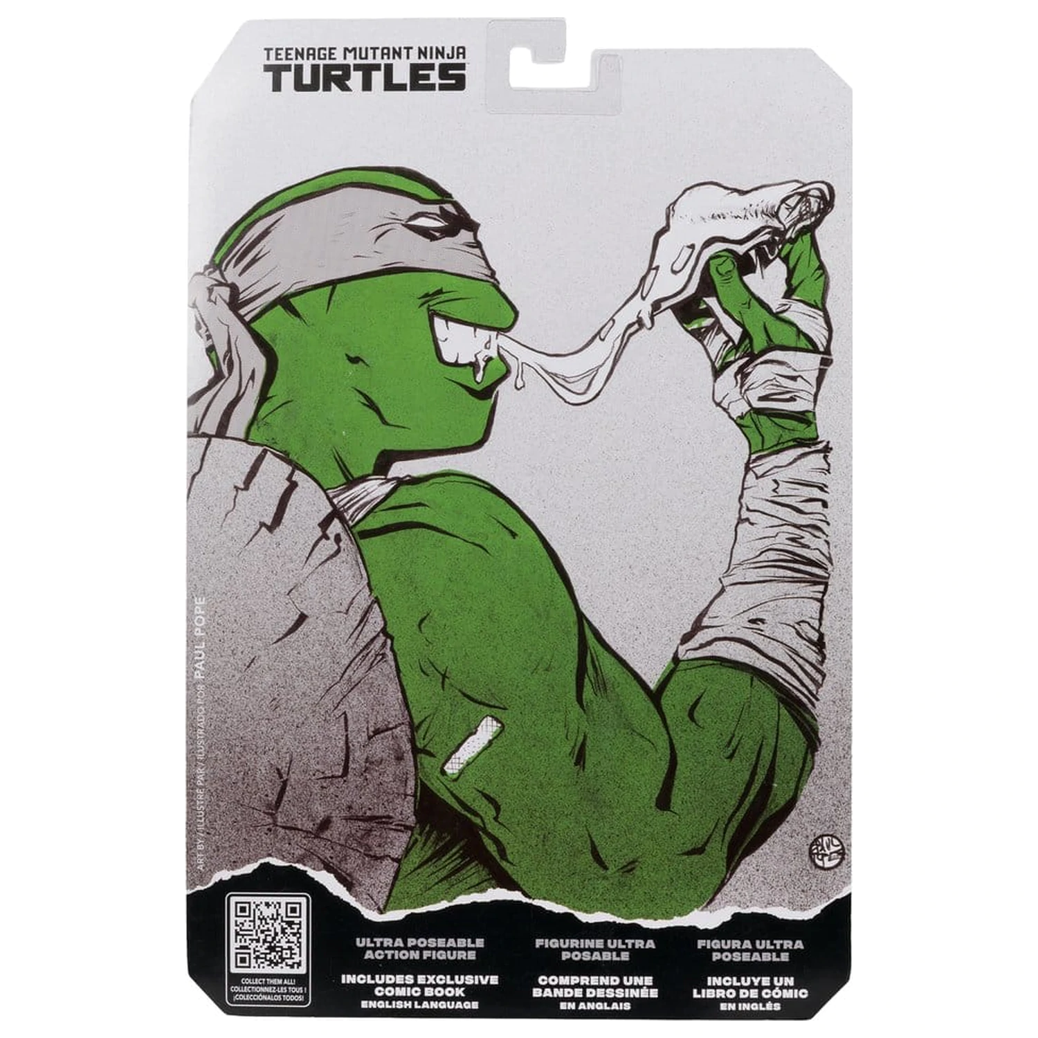 Teenage Mutant Ninja Turtles Page Punchers figurica Michelangelo (črno bela in zelena) (Red Platinum Edition) 13 cm fotografija izdelka