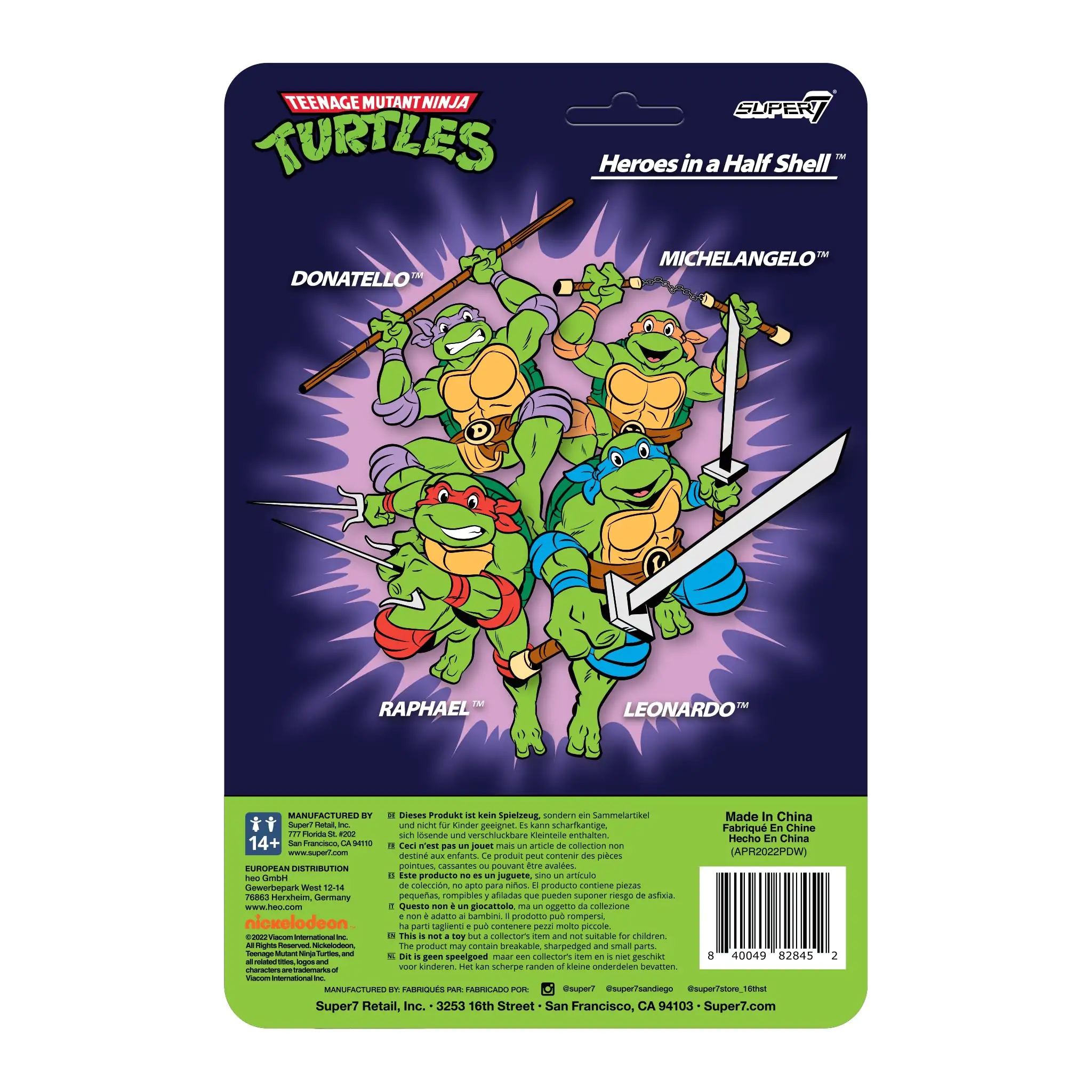 Teenage Mutant Ninja Turtles ReAction akcijska figura Donatello 10 cm fotografija izdelka