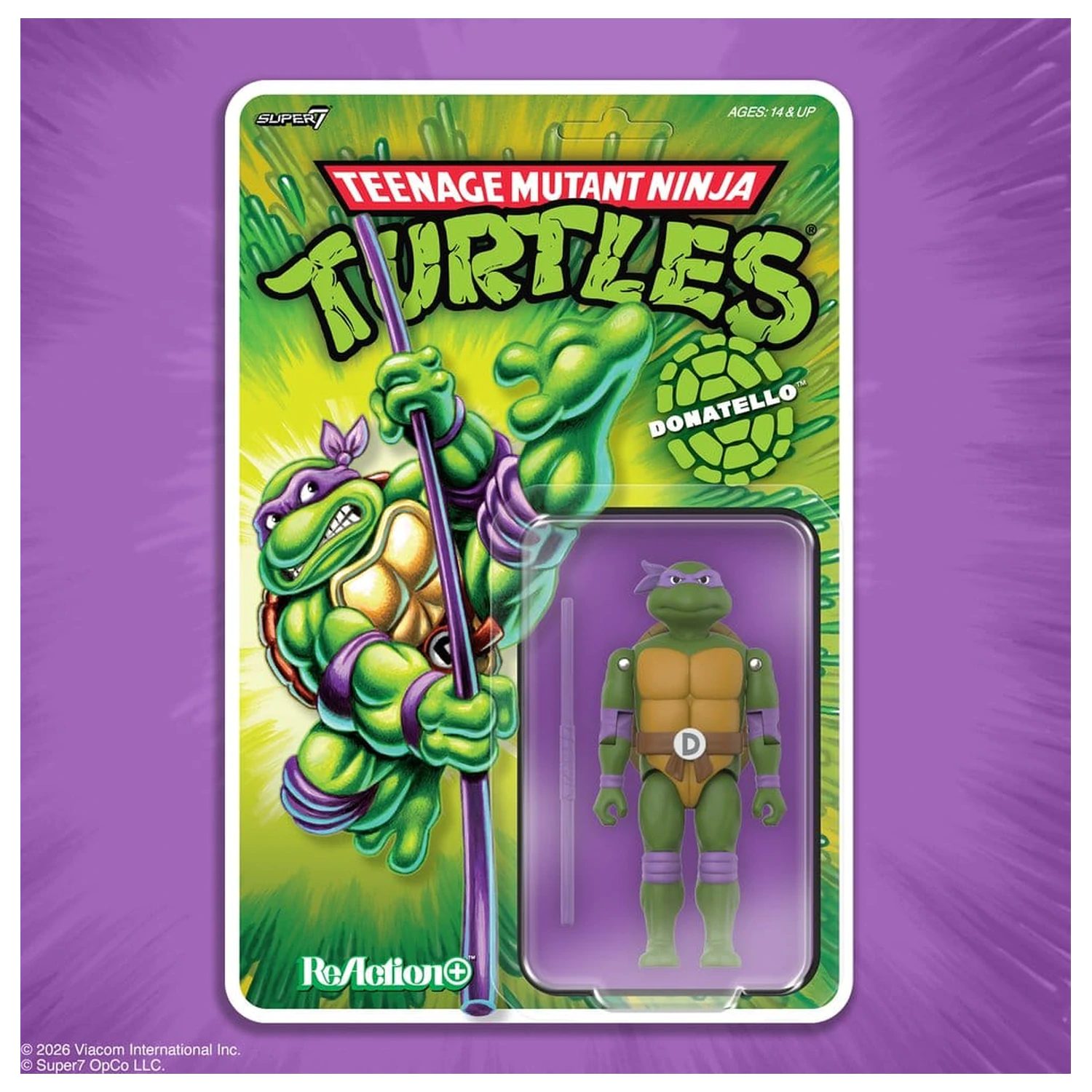 Teenage Mutant Ninja Turtles ReAction+ akcijska figura Val 01 Donatello fotografija izdelka