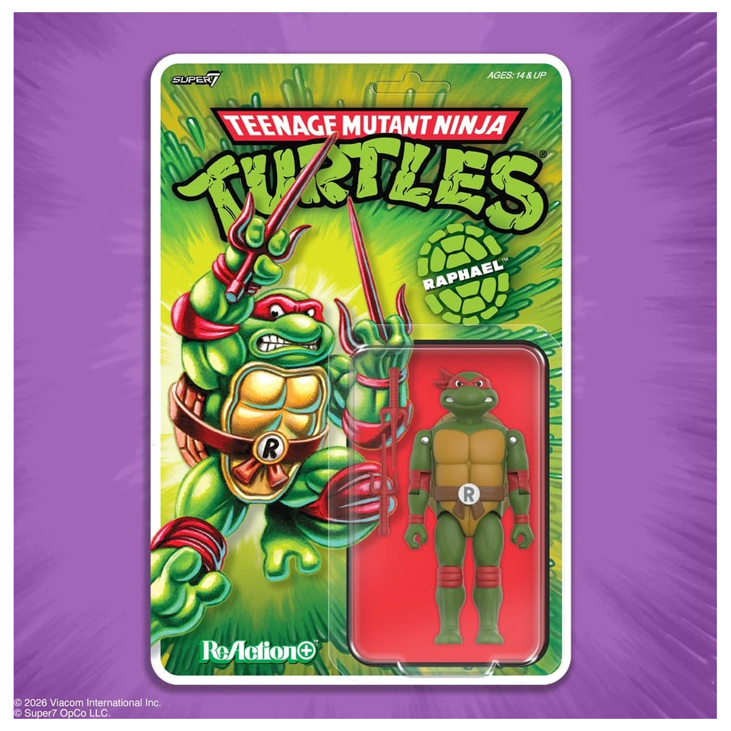 Teenage Mutant Ninja Turtles ReAction+ Action Figure Val 01 Raphael fotografija izdelka