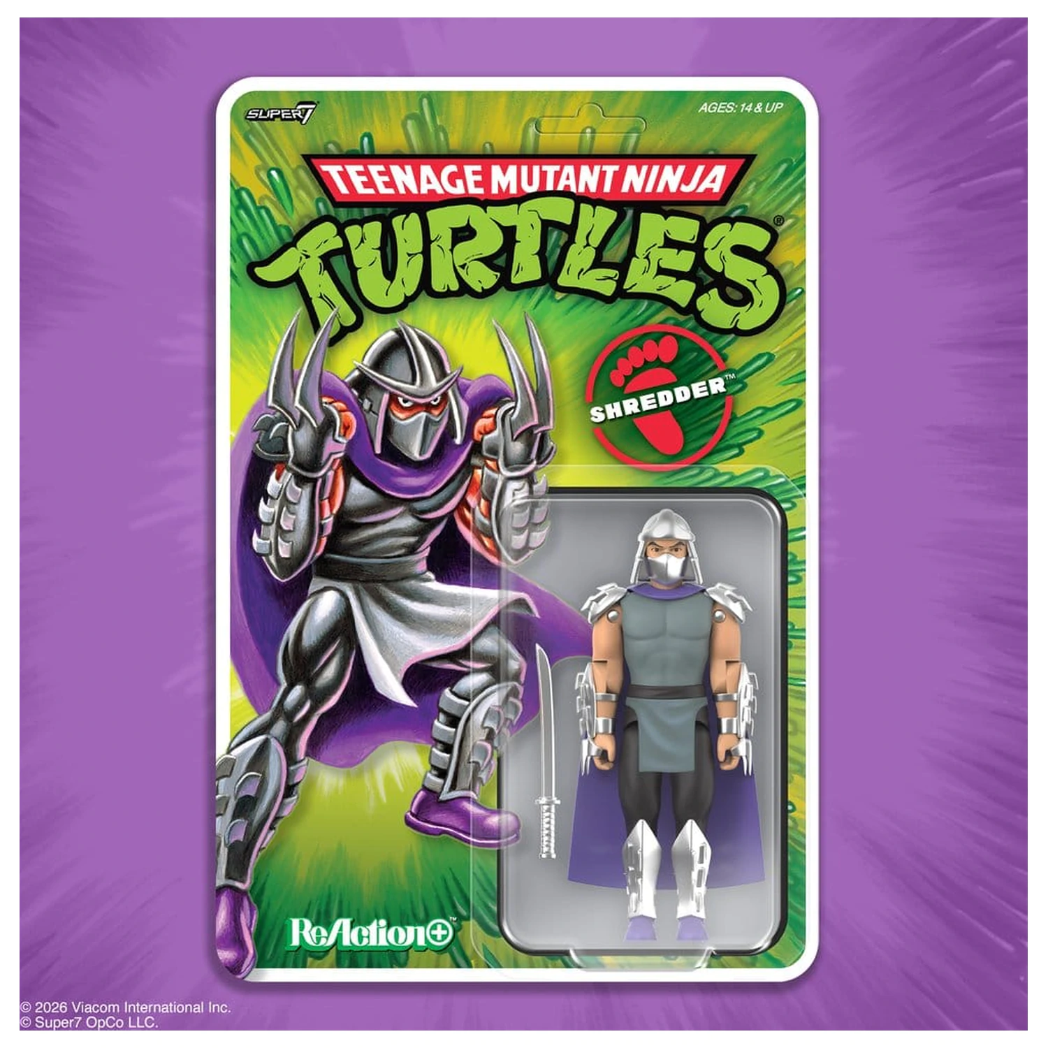 Teenage Mutant Ninja Turtles ReAction+ akcijska figura Val 01 Shredder fotografija izdelka