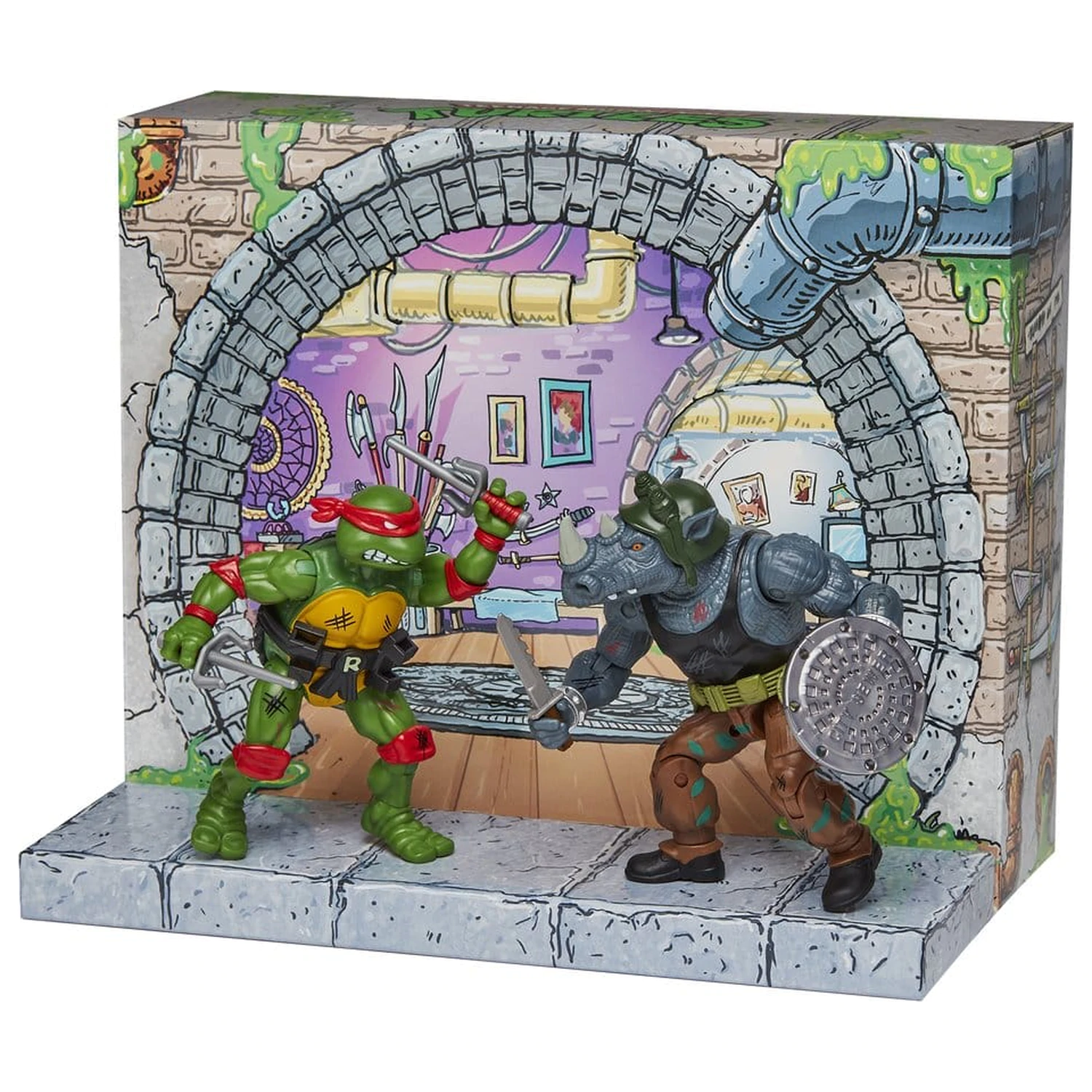 Teenage Mutant Ninja Turtles: Remastered akcijske figure Raphael proti Rocksteadyju fotografija izdelka