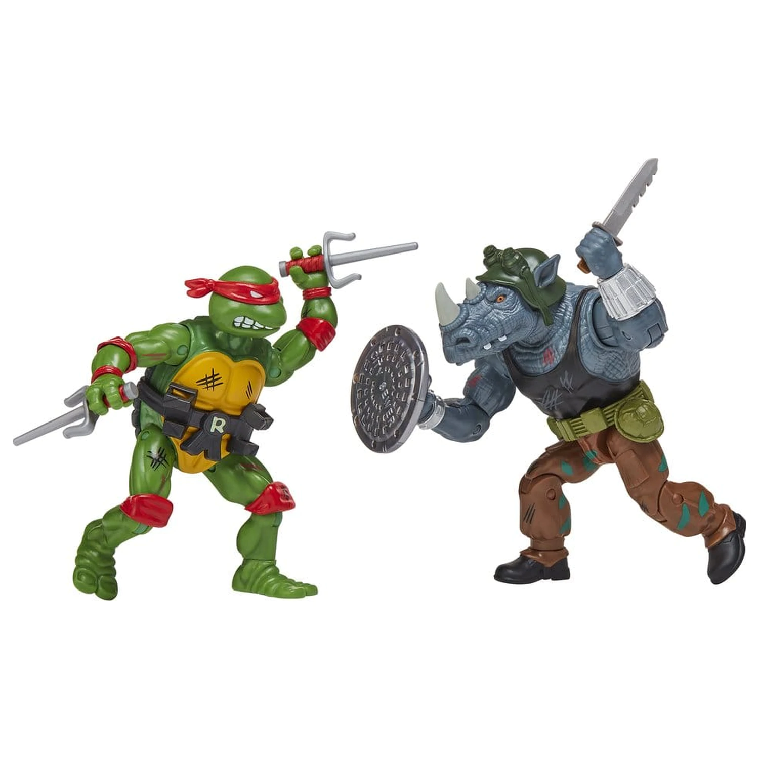 Teenage Mutant Ninja Turtles: Remastered akcijske figure Raphael proti Rocksteadyju fotografija izdelka