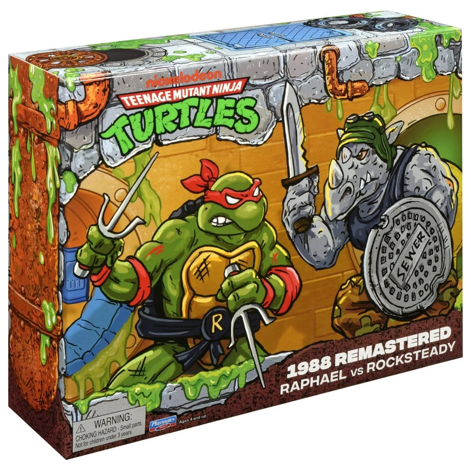 Teenage Mutant Ninja Turtles: Remastered akcijske figure Raphael proti Rocksteadyju fotografija izdelka