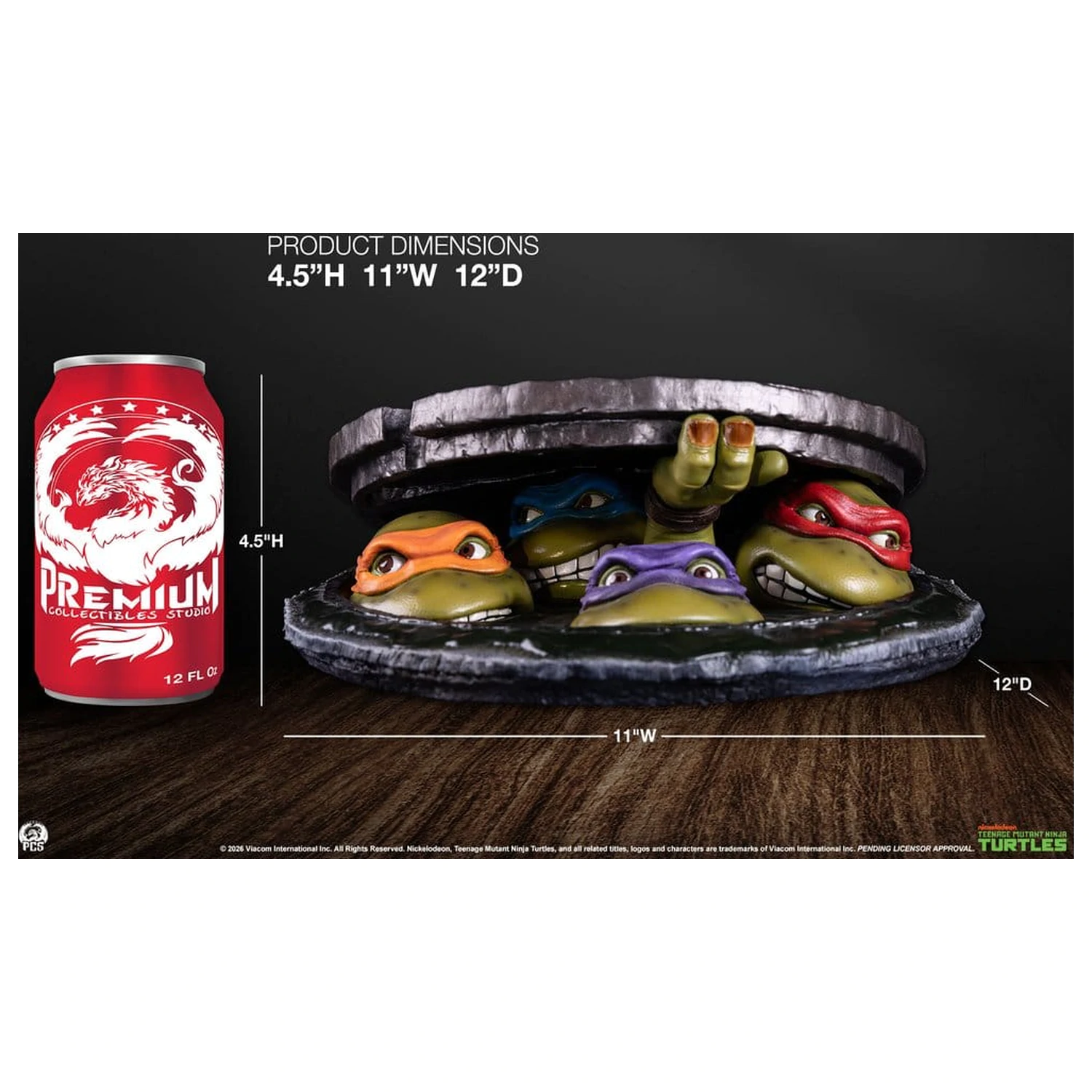 Teenage Mutant Ninja Turtles namizni 1/4 Underground 11 cm fotografija izdelka