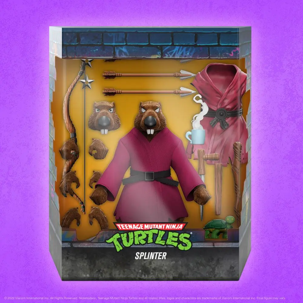 Teenage Mutant Ninja Turtles Ultimates Akcijska Figura Splinter (Flocked) 18 cm fotografija izdelka