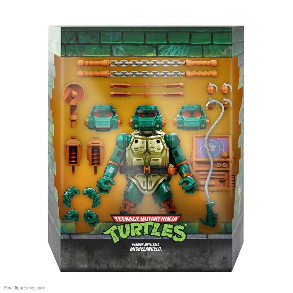 Teenage Mutant Ninja Turtles Ultimates Akcijska Figura Bojevnik Metalhead Michelangelo 18 cm fotografija izdelka