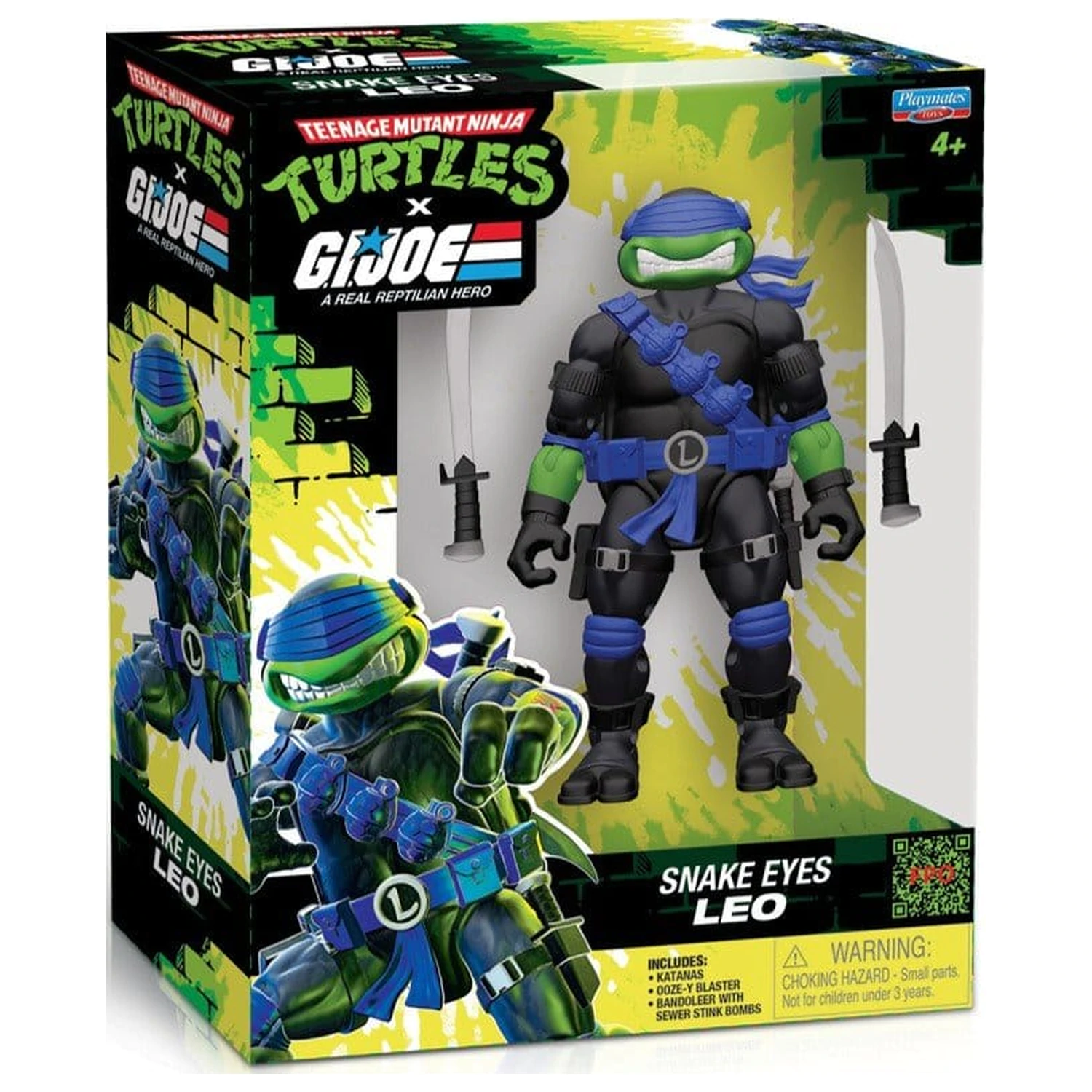 Teenage Mutant Ninja Turtles x G.I. Joe Crossover Classics akcijska figura Leonardo x Snake Eyes 12 cm fotografija izdelka