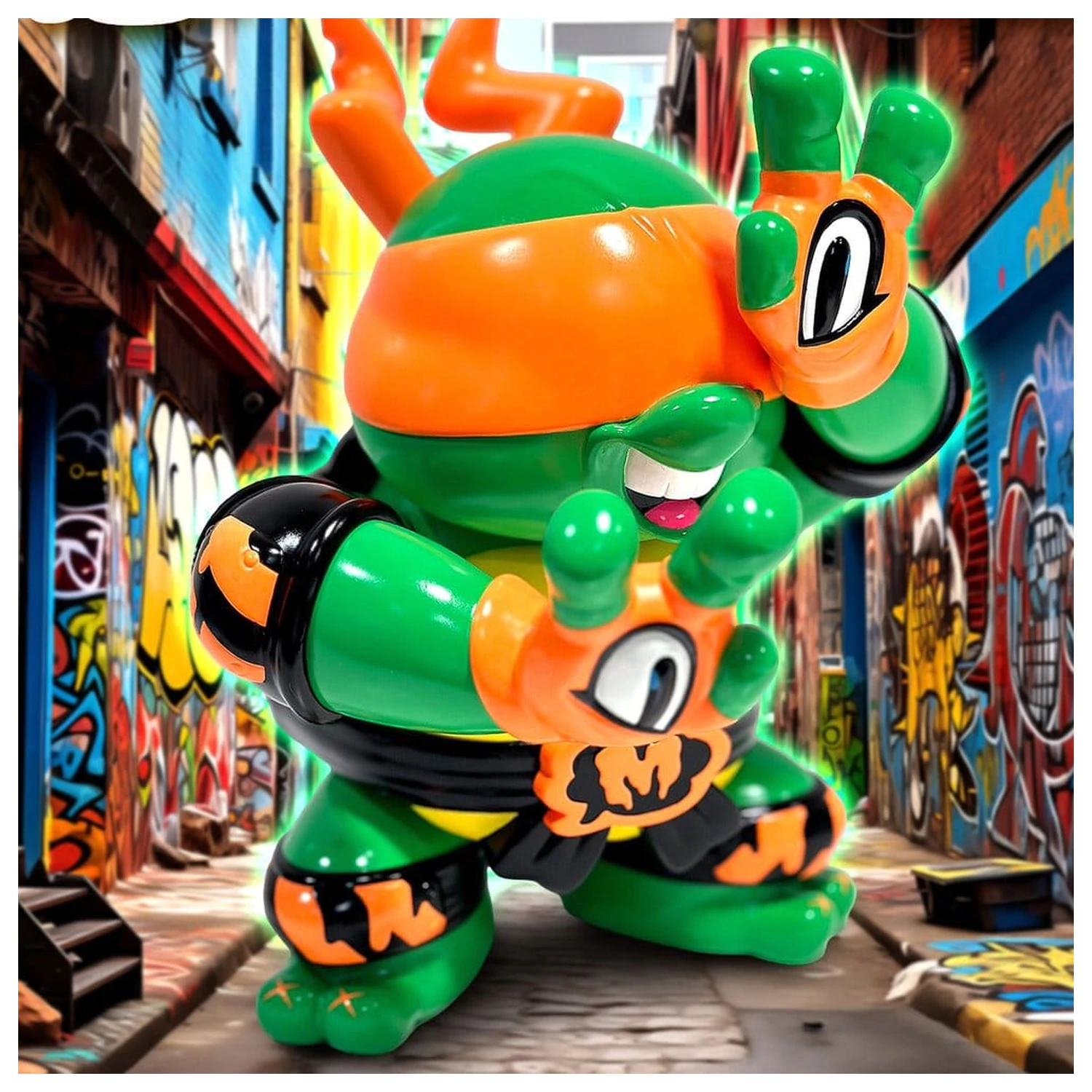 Teenage Mutant Ninja Turtles x Grape Brain Vinilna figura Michelangelo 24 cm fotografija izdelka