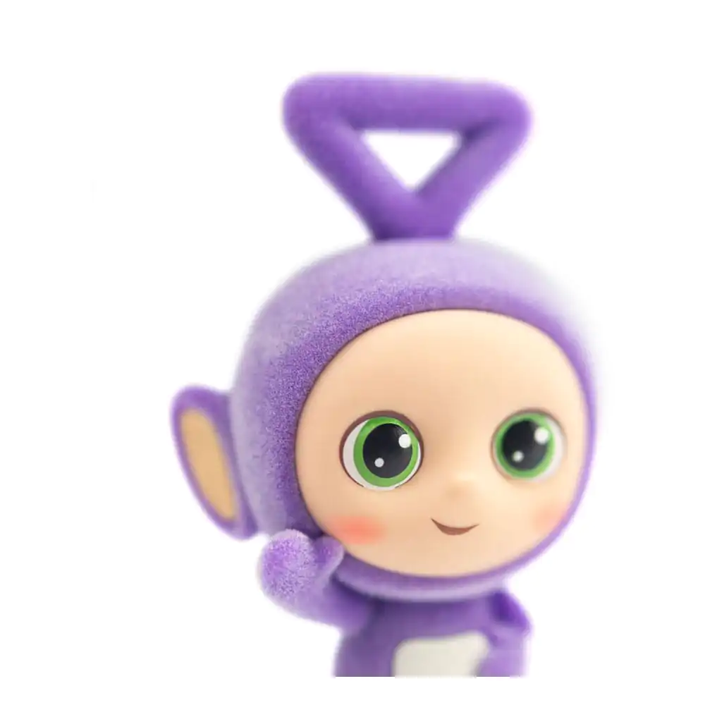 Teletubbies Cheebee Mini figurica Tinky Winky Flocked 6 cm fotografija izdelka