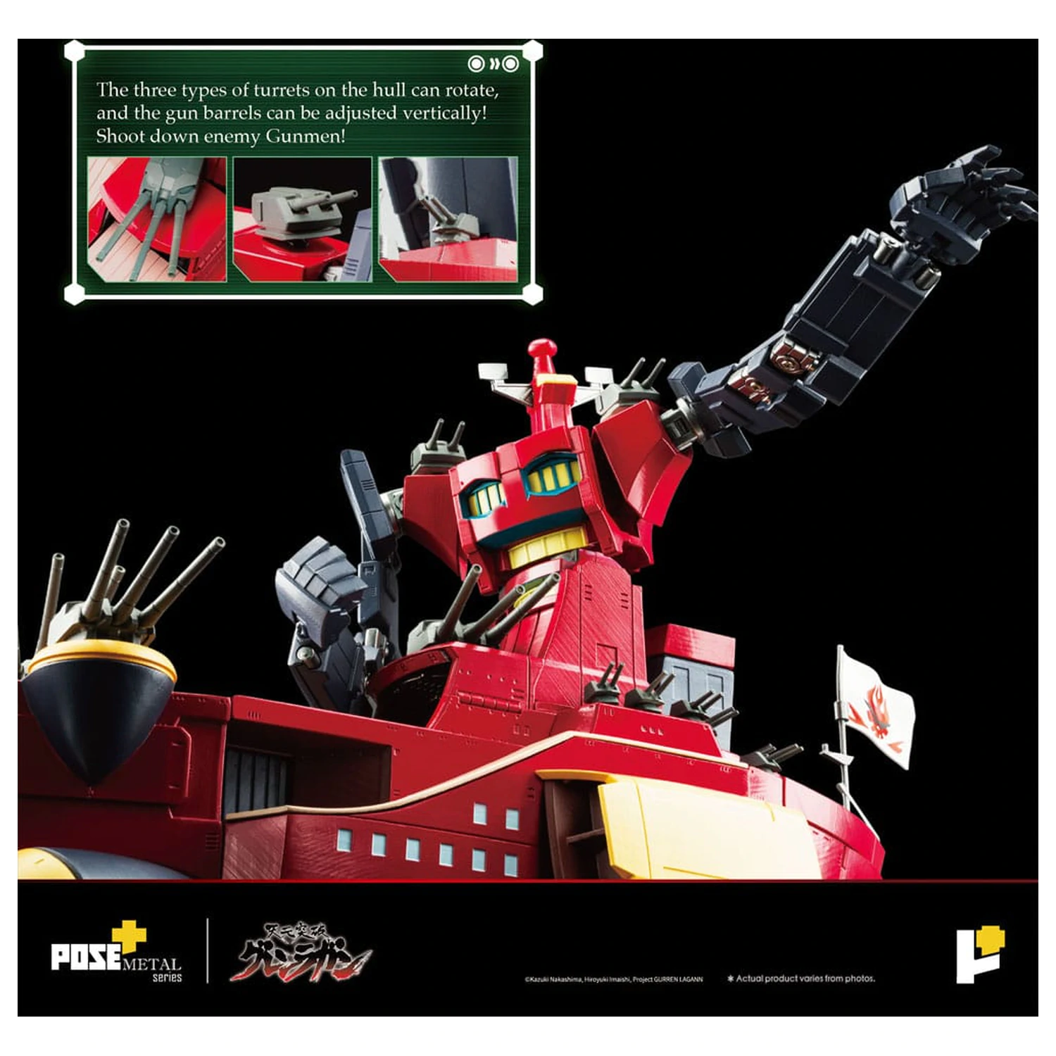 Tengen Toppa Gurren Lagann POSE+METAL serija Figura Dai-Gurren 33 cm fotografija izdelka