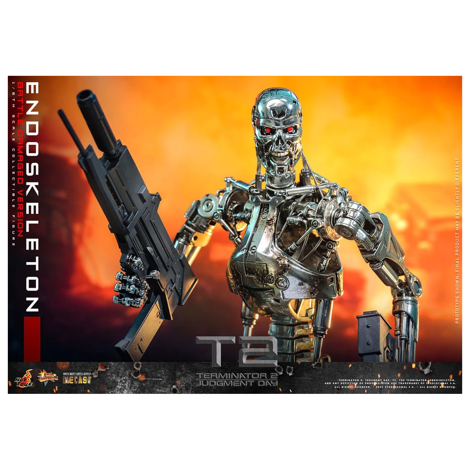 Terminator 2: Judgment Day Movie Masterpiece akcijska figura 1/6 Endoskeleton (Battle Damaged Version) 31 cm fotografija izdelka