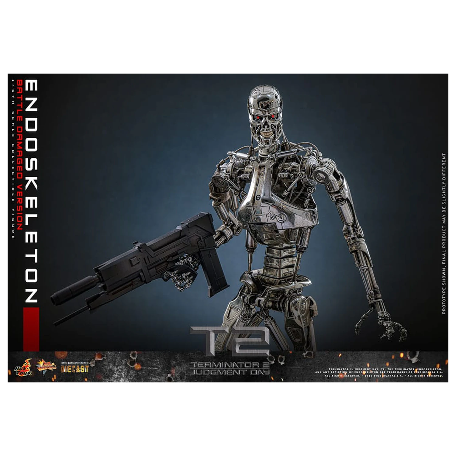 Terminator 2: Judgment Day Movie Masterpiece akcijska figura 1/6 Endoskeleton (Battle Damaged Version) 31 cm fotografija izdelka