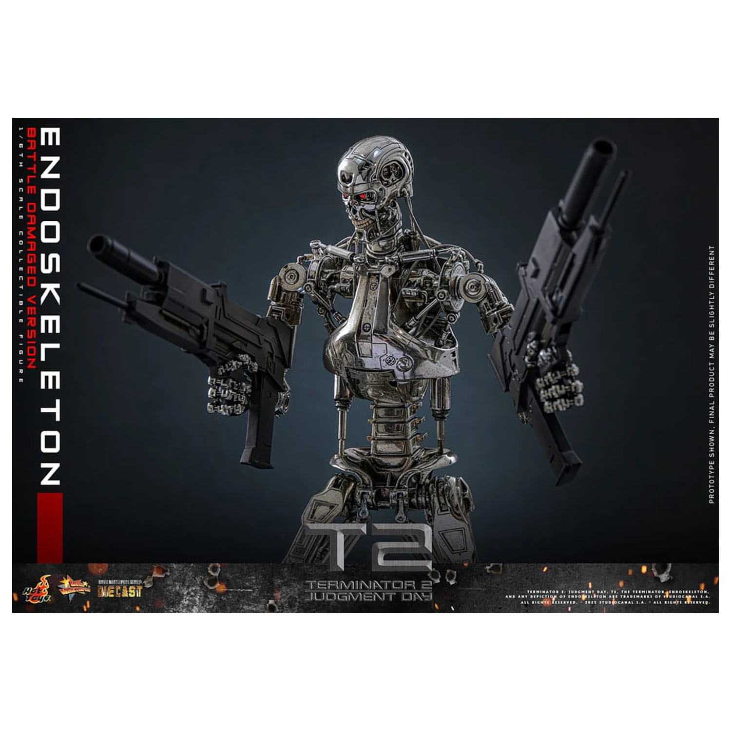 Terminator 2: Judgment Day Movie Masterpiece akcijska figura 1/6 Endoskeleton (Battle Damaged Version) 31 cm fotografija izdelka