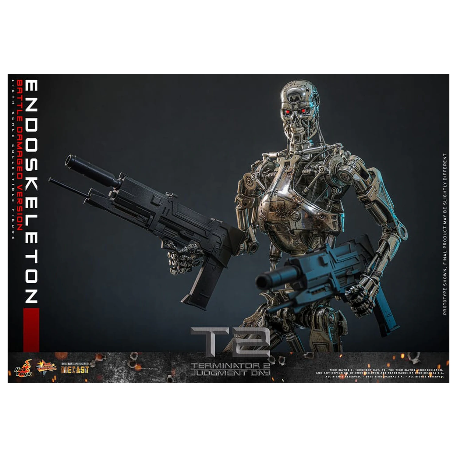 Terminator 2: Judgment Day Movie Masterpiece akcijska figura 1/6 Endoskeleton (Battle Damaged Version) 31 cm fotografija izdelka