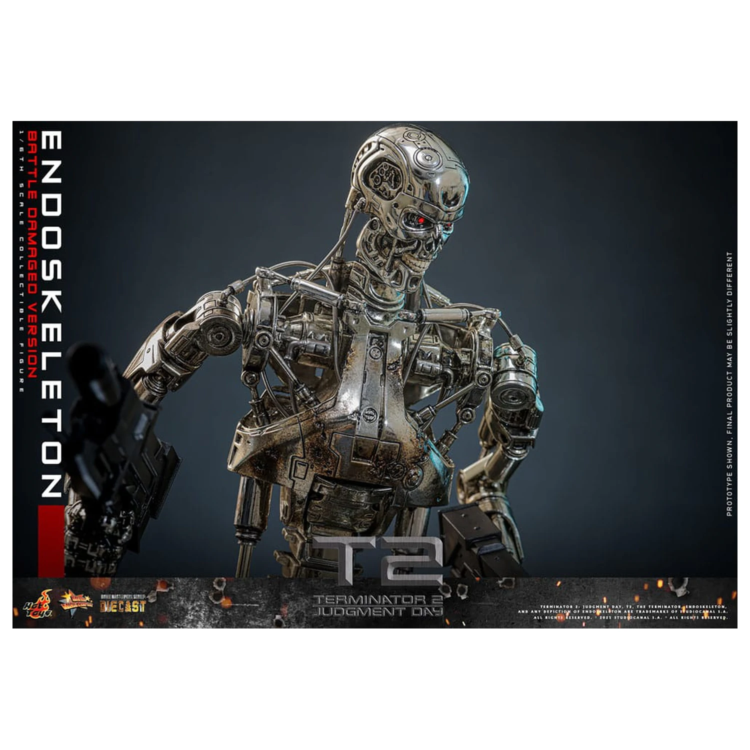 Terminator 2: Judgment Day Movie Masterpiece akcijska figura 1/6 Endoskeleton (Battle Damaged Version) 31 cm fotografija izdelka