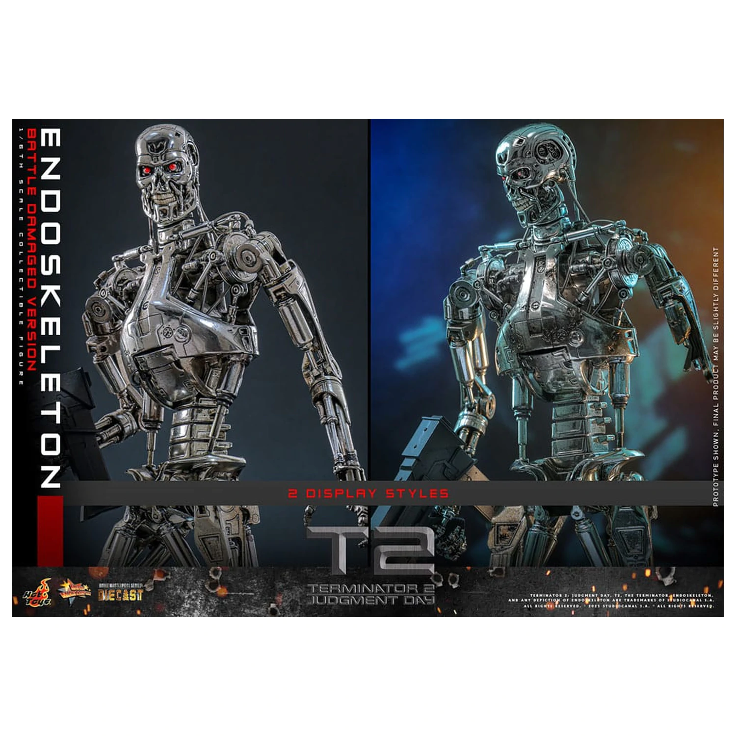 Terminator 2: Judgment Day Movie Masterpiece akcijska figura 1/6 Endoskeleton (Battle Damaged Version) 31 cm fotografija izdelka