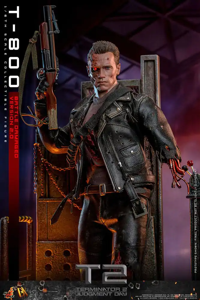 Terminator 2 Movie Masterpiece akcijska figura 1/6 T-800 Battle Damaged Version 2.0 32 cm fotografija izdelka