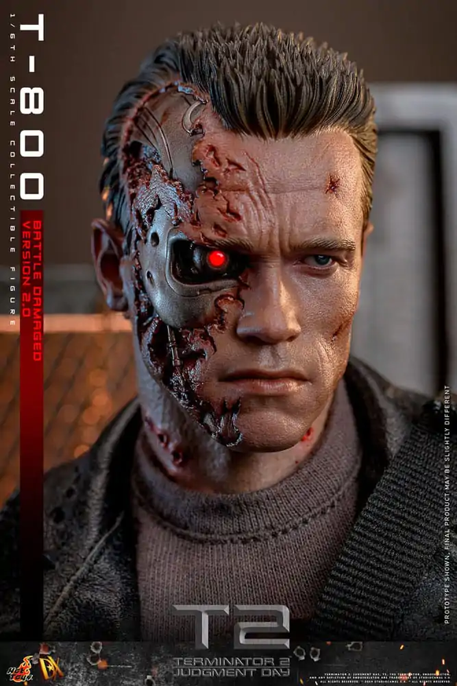 Terminator 2 Movie Masterpiece akcijska figura 1/6 T-800 Battle Damaged Version 2.0 32 cm fotografija izdelka