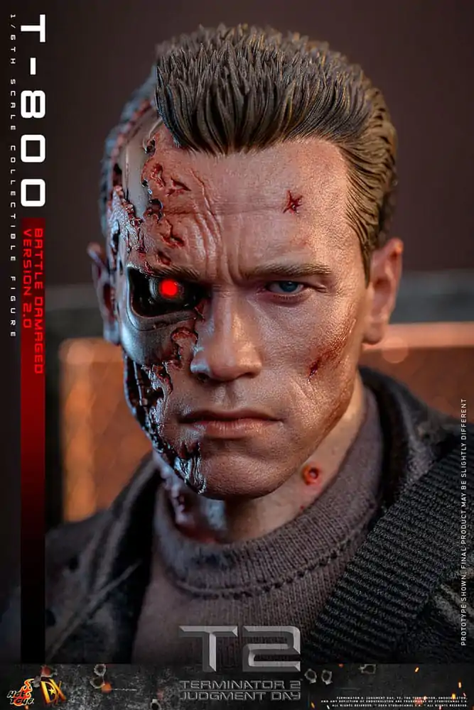 Terminator 2 Movie Masterpiece akcijska figura 1/6 T-800 Battle Damaged Version 2.0 32 cm fotografija izdelka