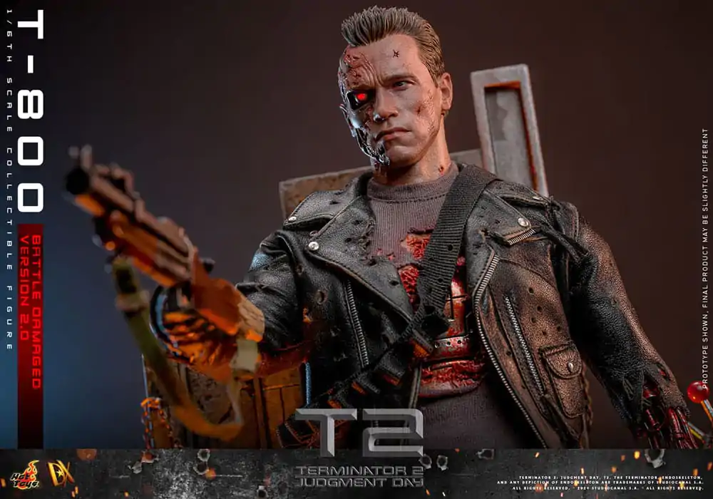 Terminator 2 Movie Masterpiece akcijska figura 1/6 T-800 Battle Damaged Version 2.0 32 cm fotografija izdelka