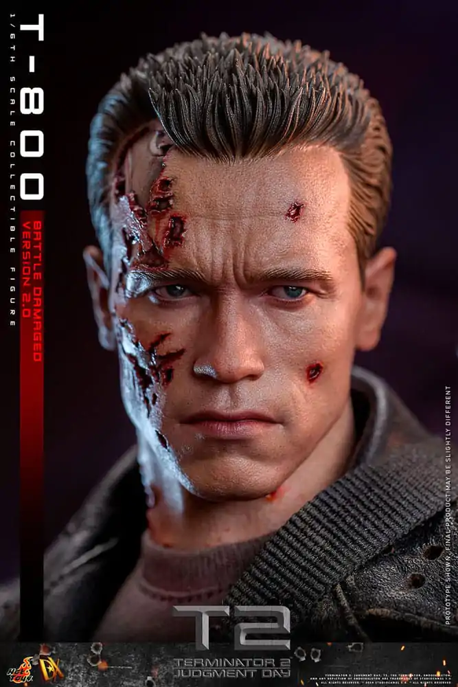 Terminator 2 Movie Masterpiece akcijska figura 1/6 T-800 Battle Damaged Version 2.0 32 cm fotografija izdelka