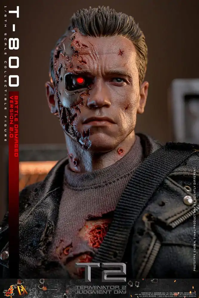 Terminator 2 Movie Masterpiece akcijska figura 1/6 T-800 Battle Damaged Version 2.0 32 cm fotografija izdelka