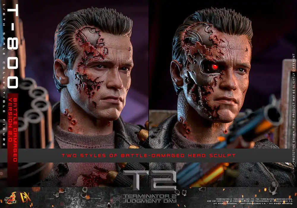 Terminator 2 Movie Masterpiece akcijska figura 1/6 T-800 Battle Damaged Version 2.0 32 cm fotografija izdelka