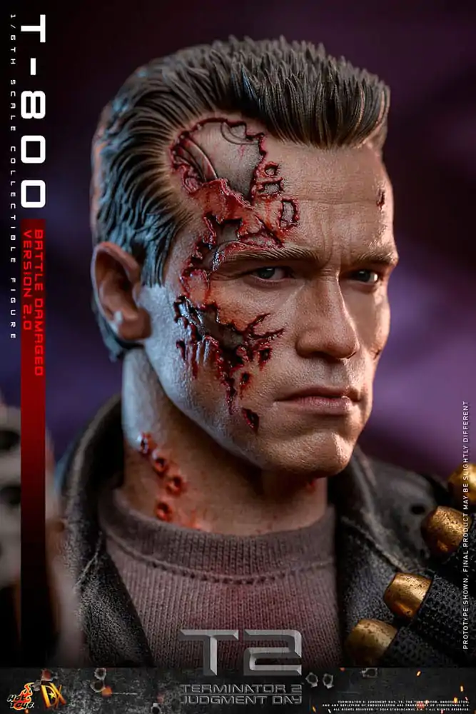 Terminator 2 Movie Masterpiece akcijska figura 1/6 T-800 Battle Damaged Version 2.0 32 cm fotografija izdelka