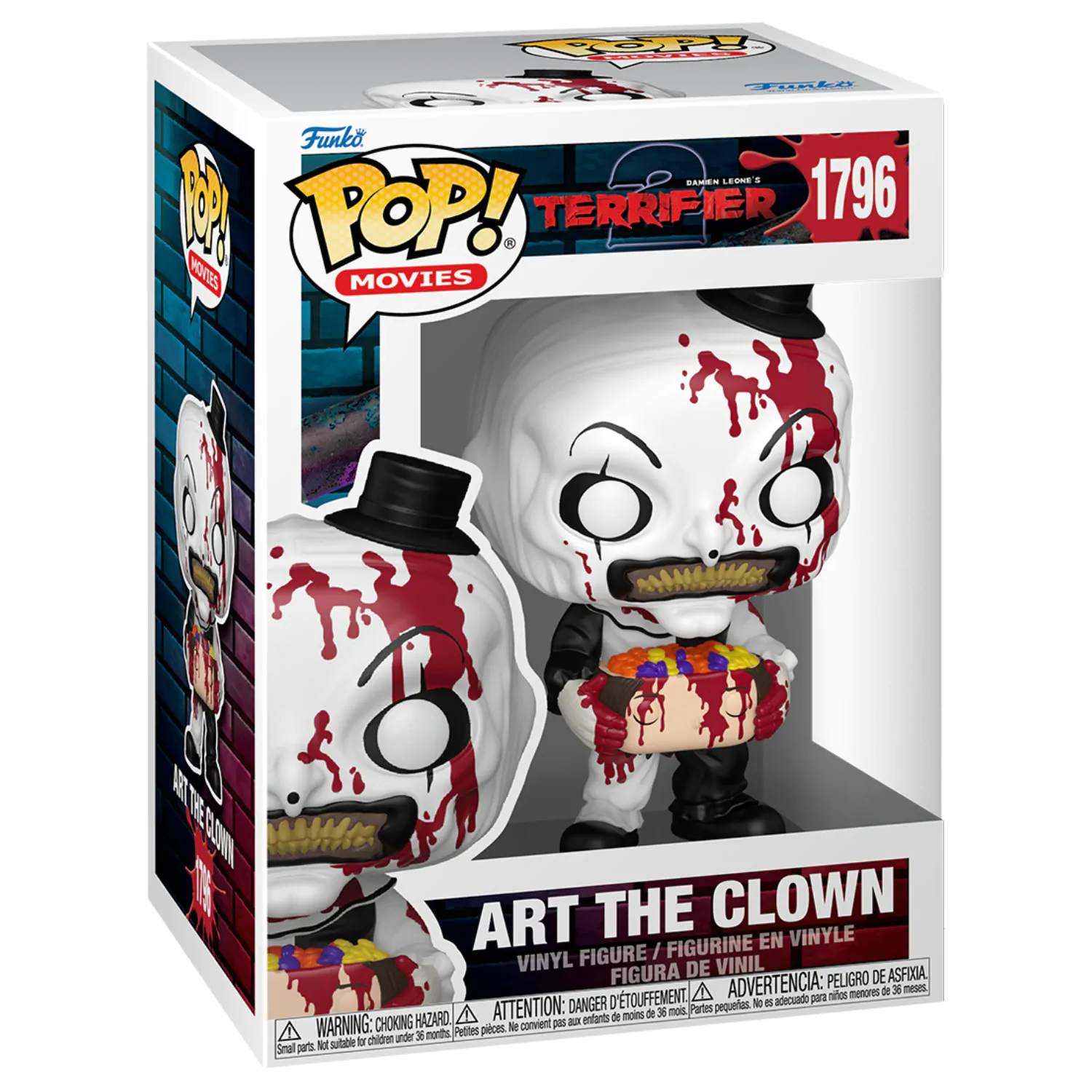 Terrifier 2 Funko POP! Movies Vinilna figura Art the Clown s sladkarijami napolnjeno glavo 9 cm fotografija izdelka